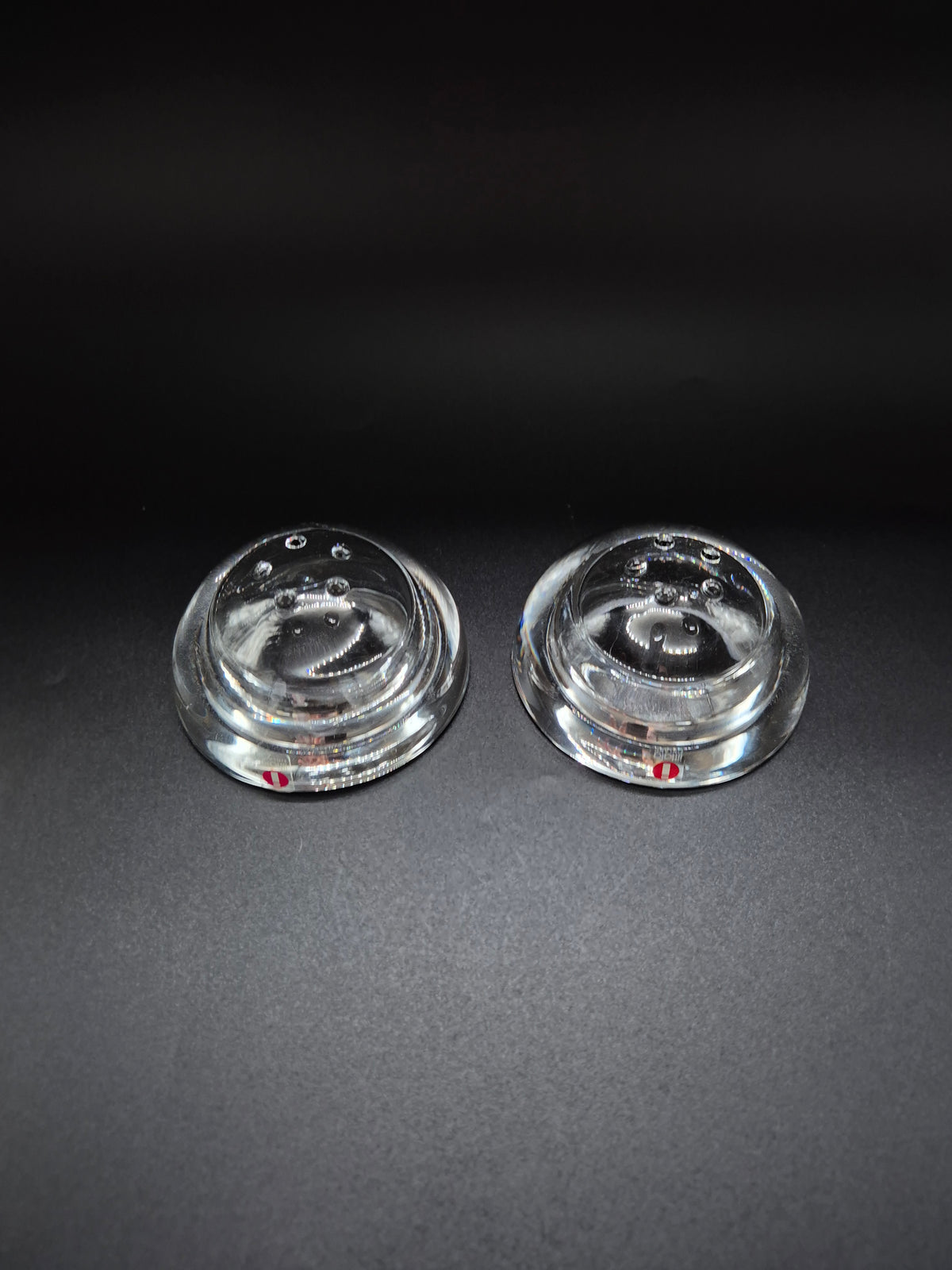 Set of 2 Iittala Ballo Votive Candle Holders, Clear Glass, Finnish Design