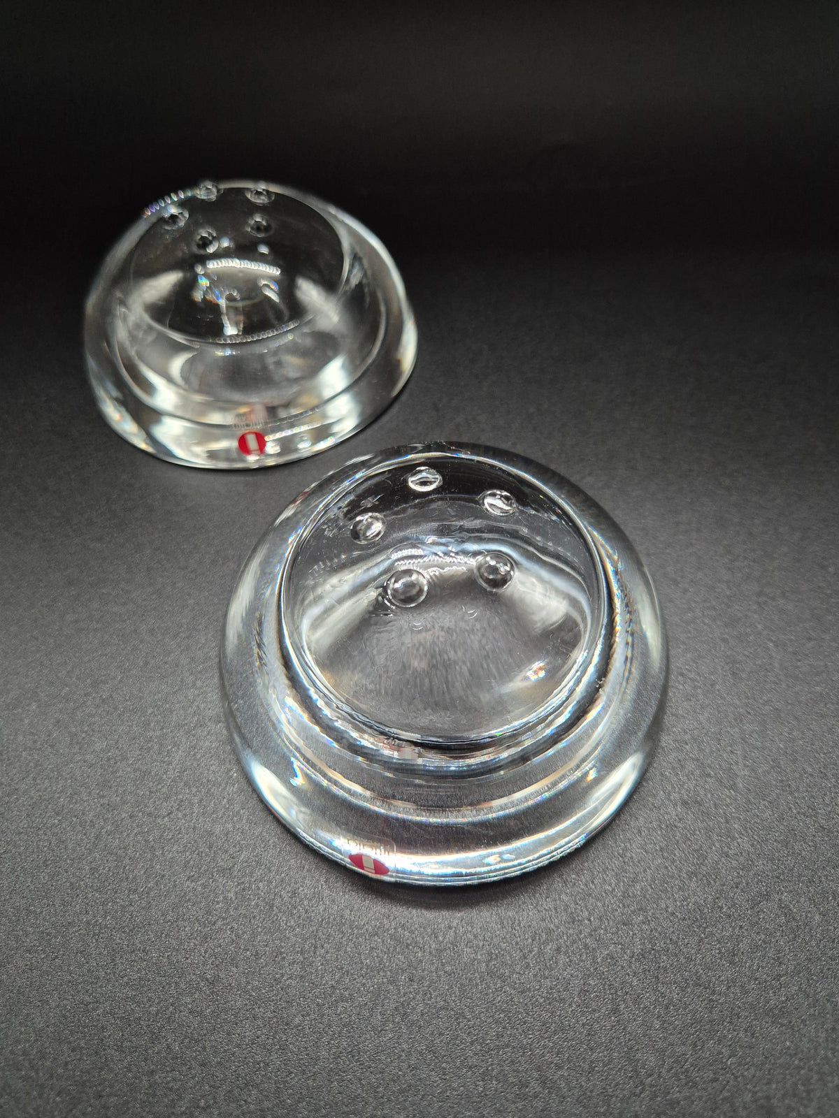 Set of 2 Iittala Ballo Votive Candle Holders, Clear Glass, Finnish Design