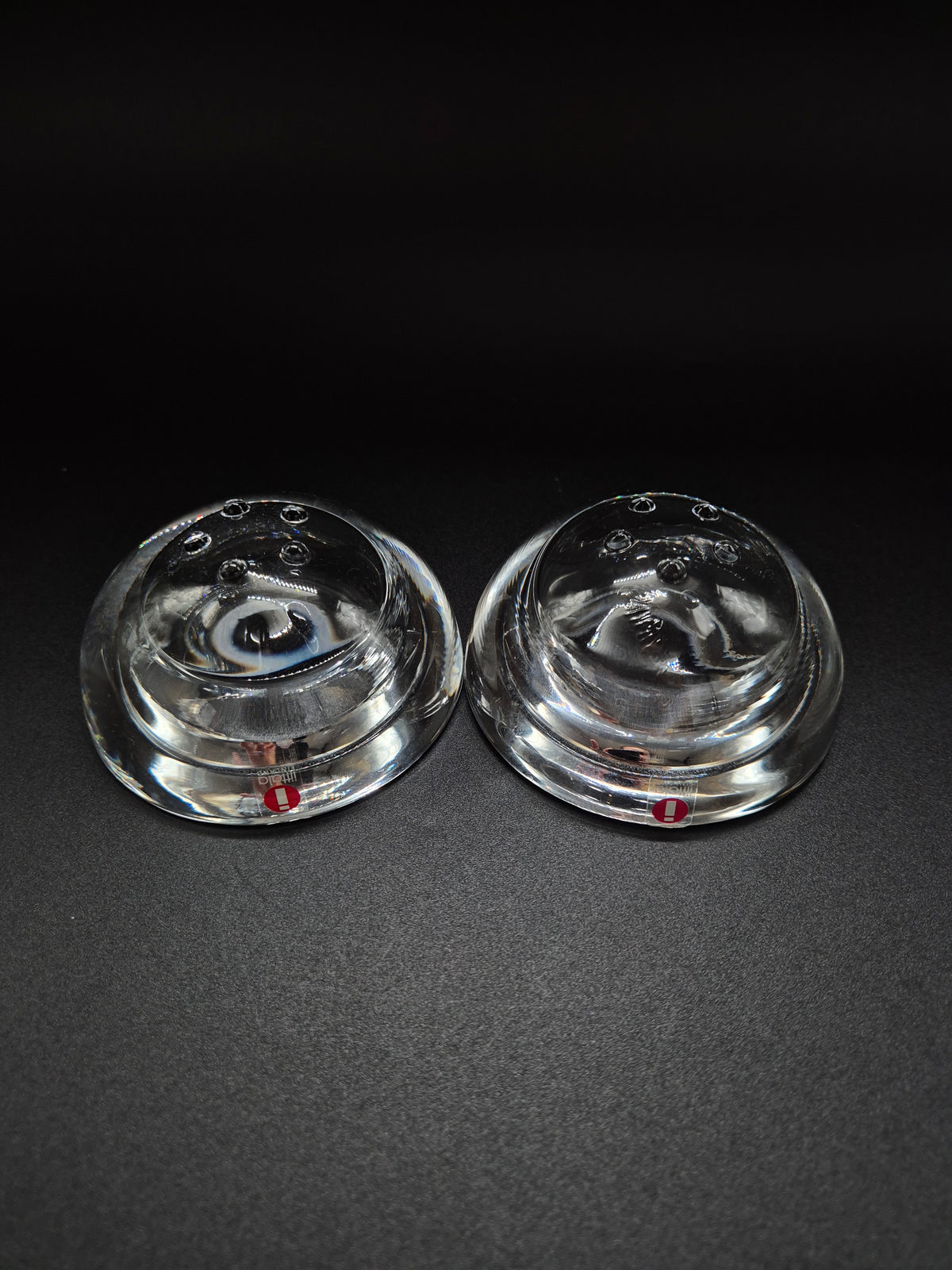 Set of 2 Iittala Ballo Votive Candle Holders, Clear Glass, Finnish Design