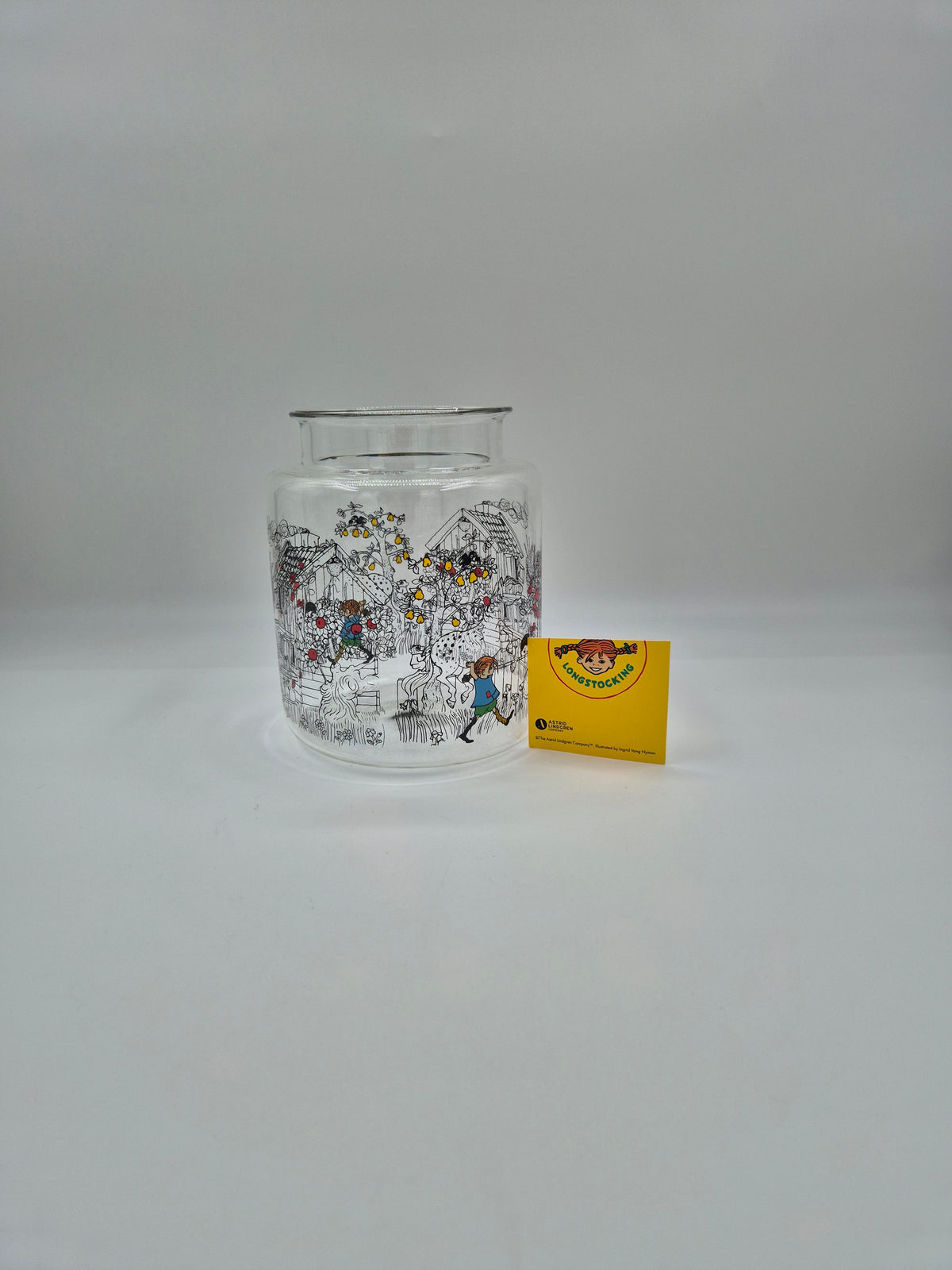 Muurla Pippi Longstocking Glass Jar 2L with Silicone Lid, Pippi the Way Home