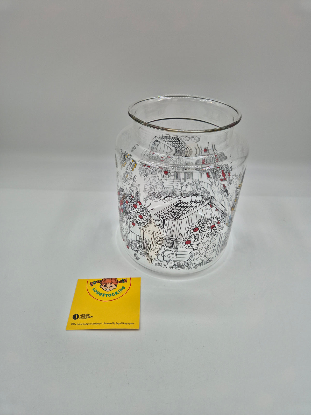 Muurla Pippi Longstocking Glass Jar 2L with Silicone Lid, Pippi the Way Home