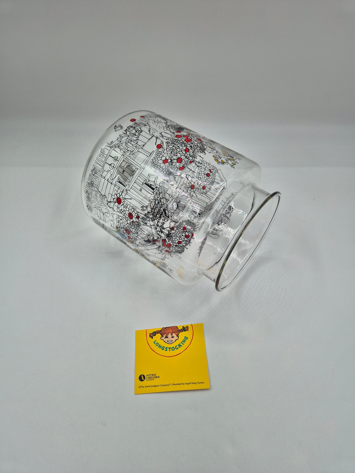 Muurla Pippi Longstocking Glass Jar 2L with Silicone Lid, Pippi the Way Home