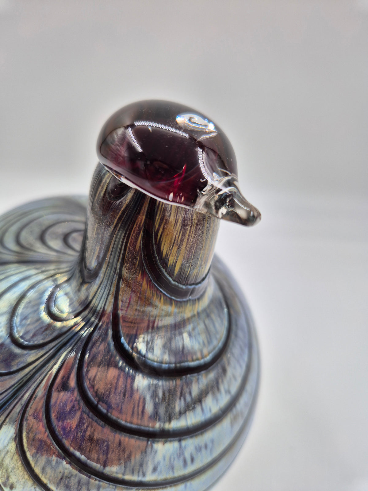Vintage Oiva Toikka Fasaani Glass Bird, Nuutajärvi Finland, Signed Pheasant Art Glass Sculpture