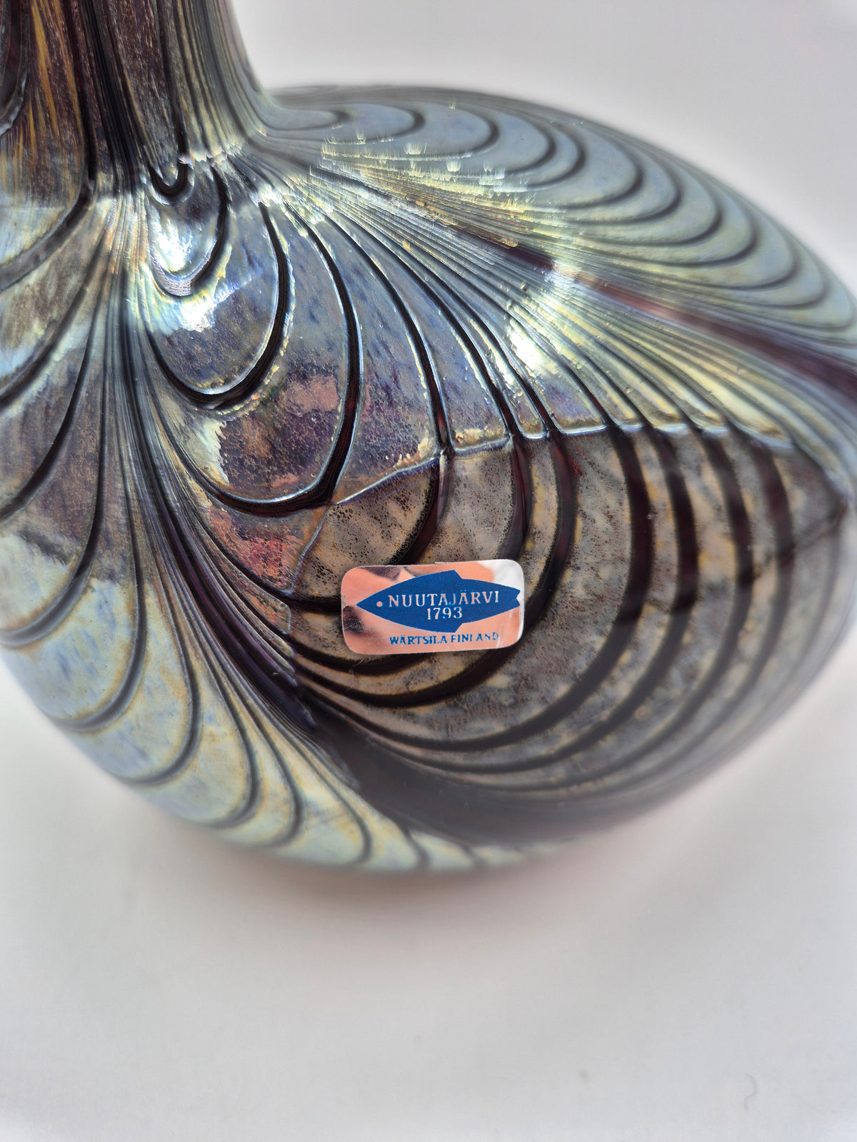 Vintage Oiva Toikka Fasaani Glass Bird, Nuutajärvi Finland, Signed Pheasant Art Glass Sculpture