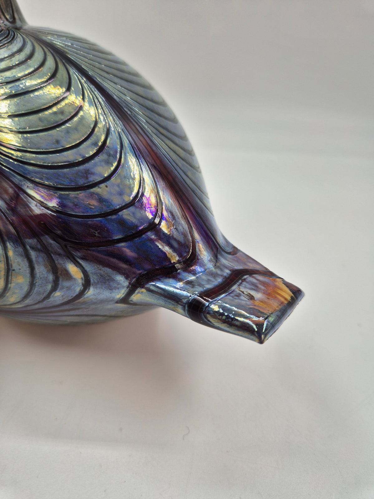 Vintage Oiva Toikka Fasaani Glass Bird, Nuutajärvi Finland, Signed Pheasant Art Glass Sculpture