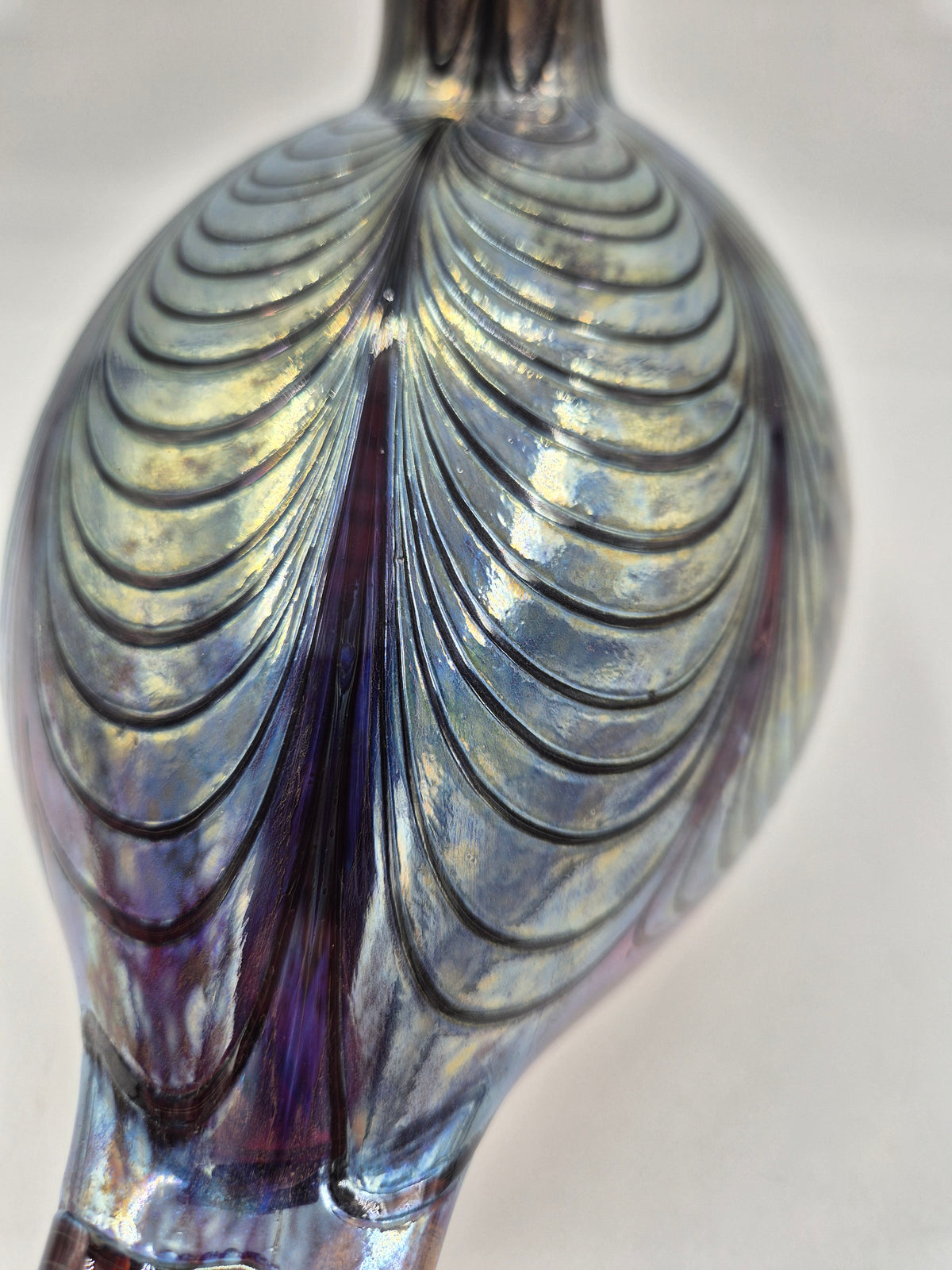 Vintage Oiva Toikka Fasaani Glass Bird, Nuutajärvi Finland, Signed Pheasant Art Glass Sculpture