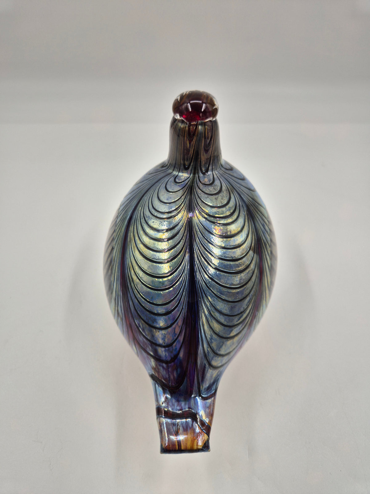 Vintage Oiva Toikka Fasaani Glass Bird, Nuutajärvi Finland, Signed Pheasant Art Glass Sculpture