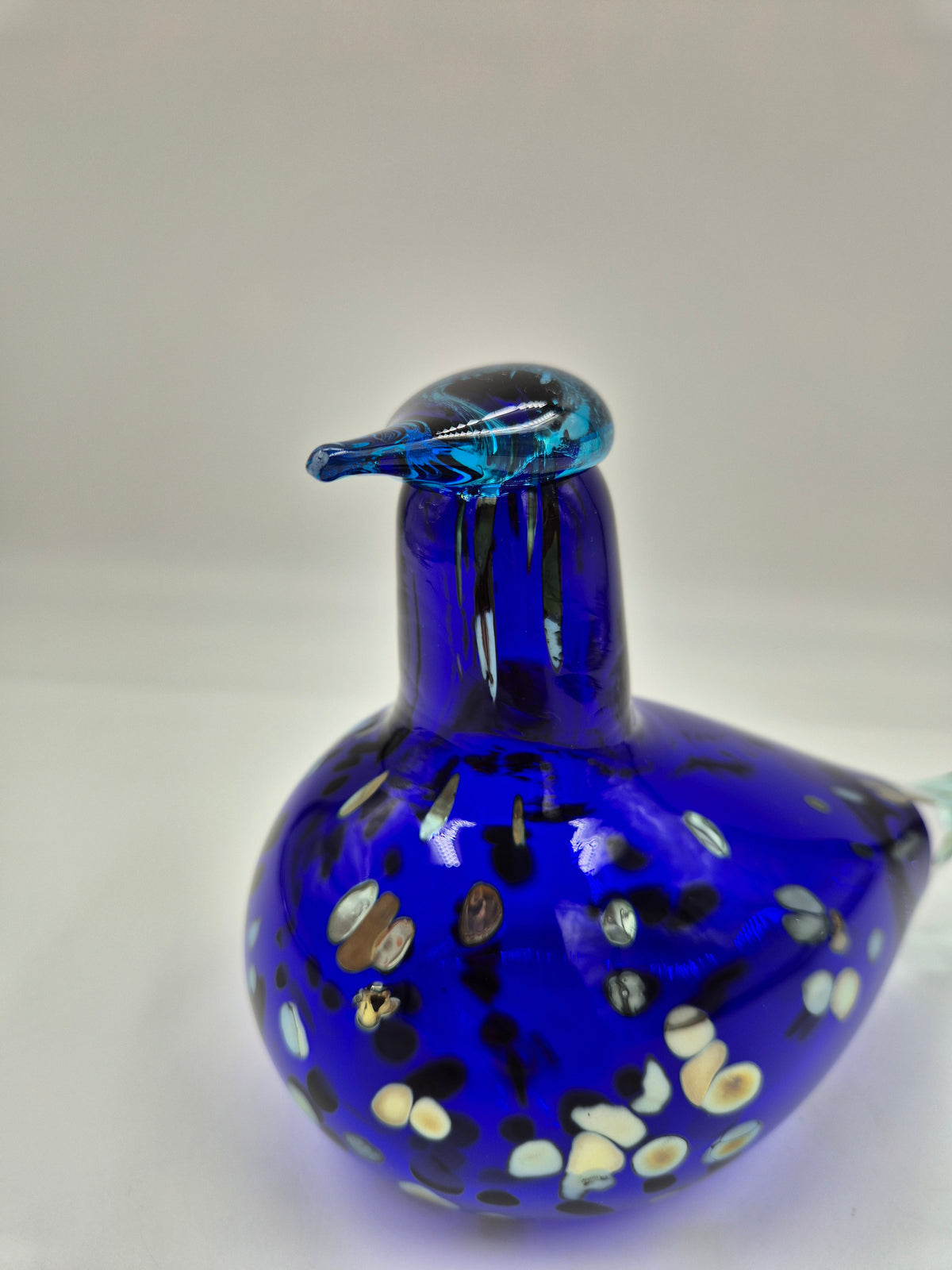 Oiva Toikka Sinikki Glass Bird, Nuutajärvi Iittala, Vantaa Special Edition 2002