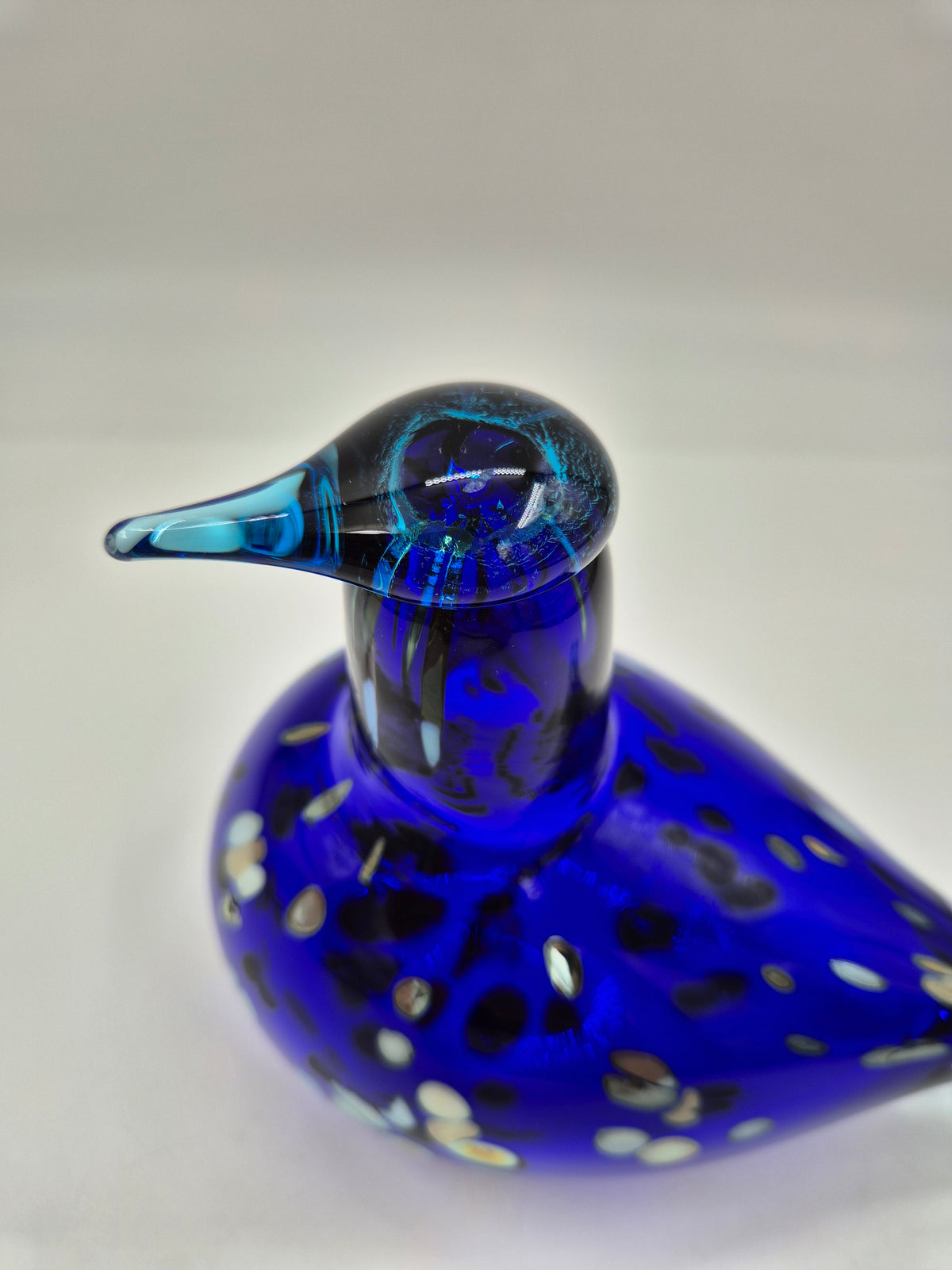 Oiva Toikka Sinikki Glass Bird, Nuutajärvi Iittala, Vantaa Special Edition 2002
