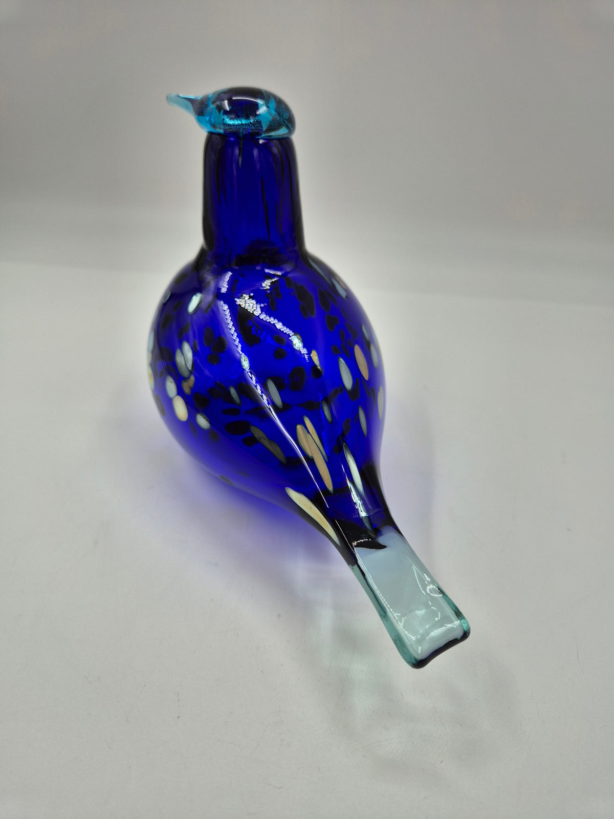 Oiva Toikka Sinikki Glass Bird, Nuutajärvi Iittala, Vantaa Special Edition 2002