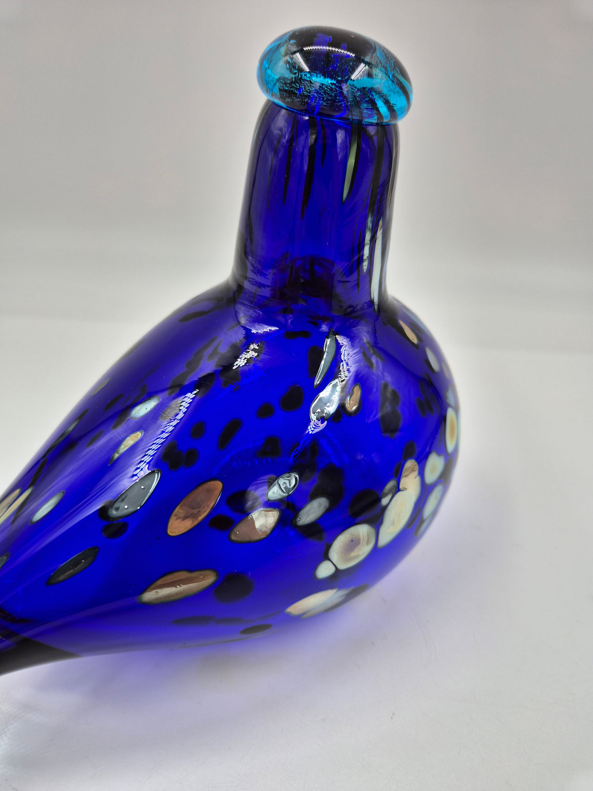 Oiva Toikka Sinikki Glass Bird, Nuutajärvi Iittala, Vantaa Special Edition 2002