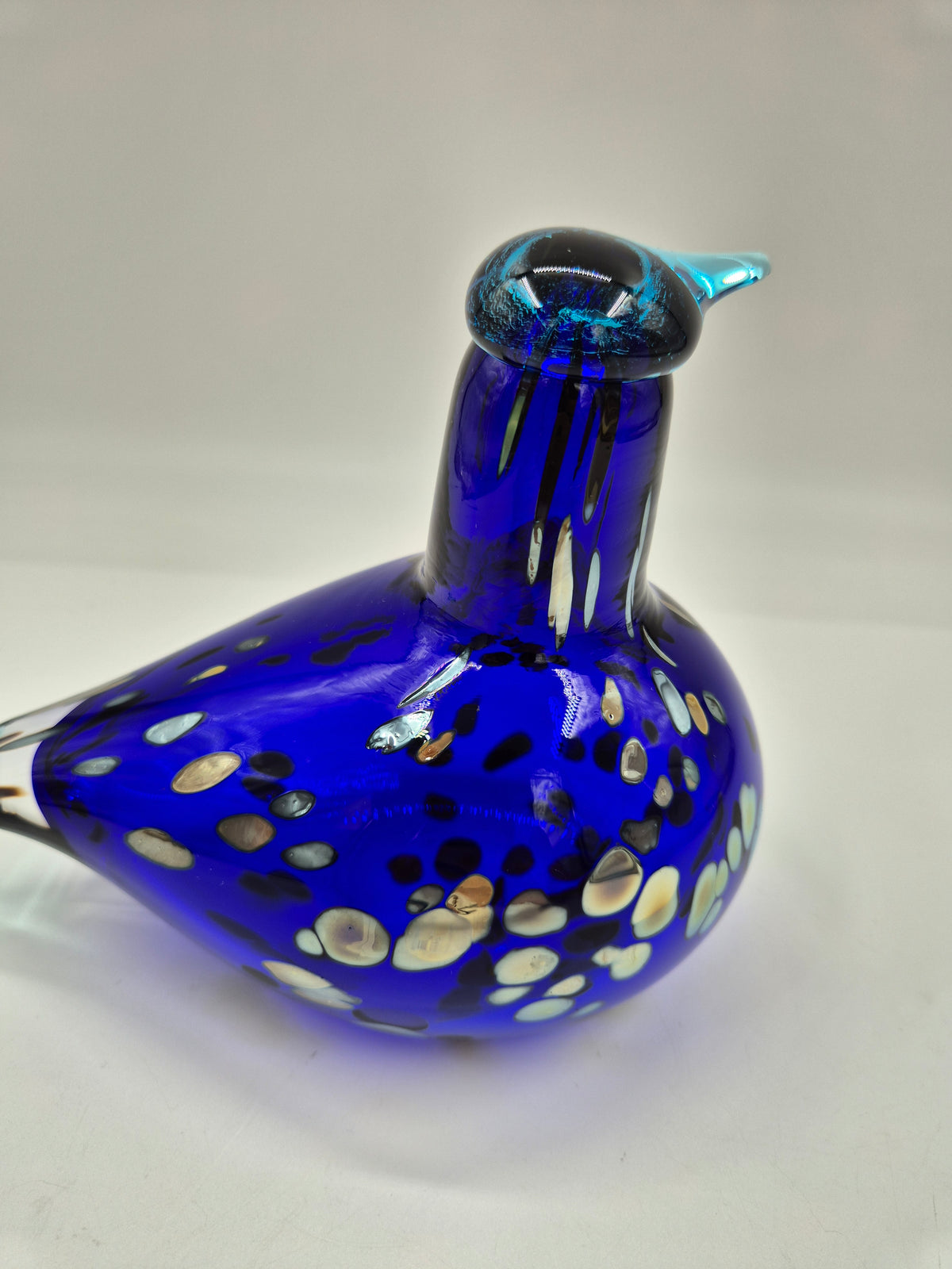 Oiva Toikka Sinikki Glass Bird, Nuutajärvi Iittala, Vantaa Special Edition 2002