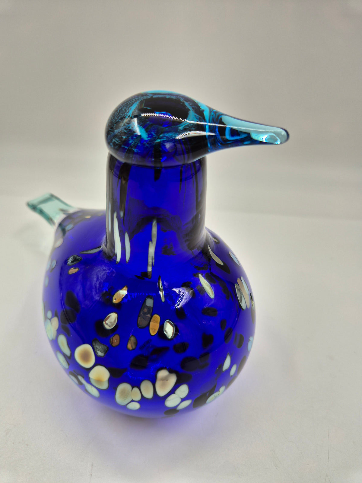 Oiva Toikka Sinikki Glass Bird, Nuutajärvi Iittala, Vantaa Special Edition 2002