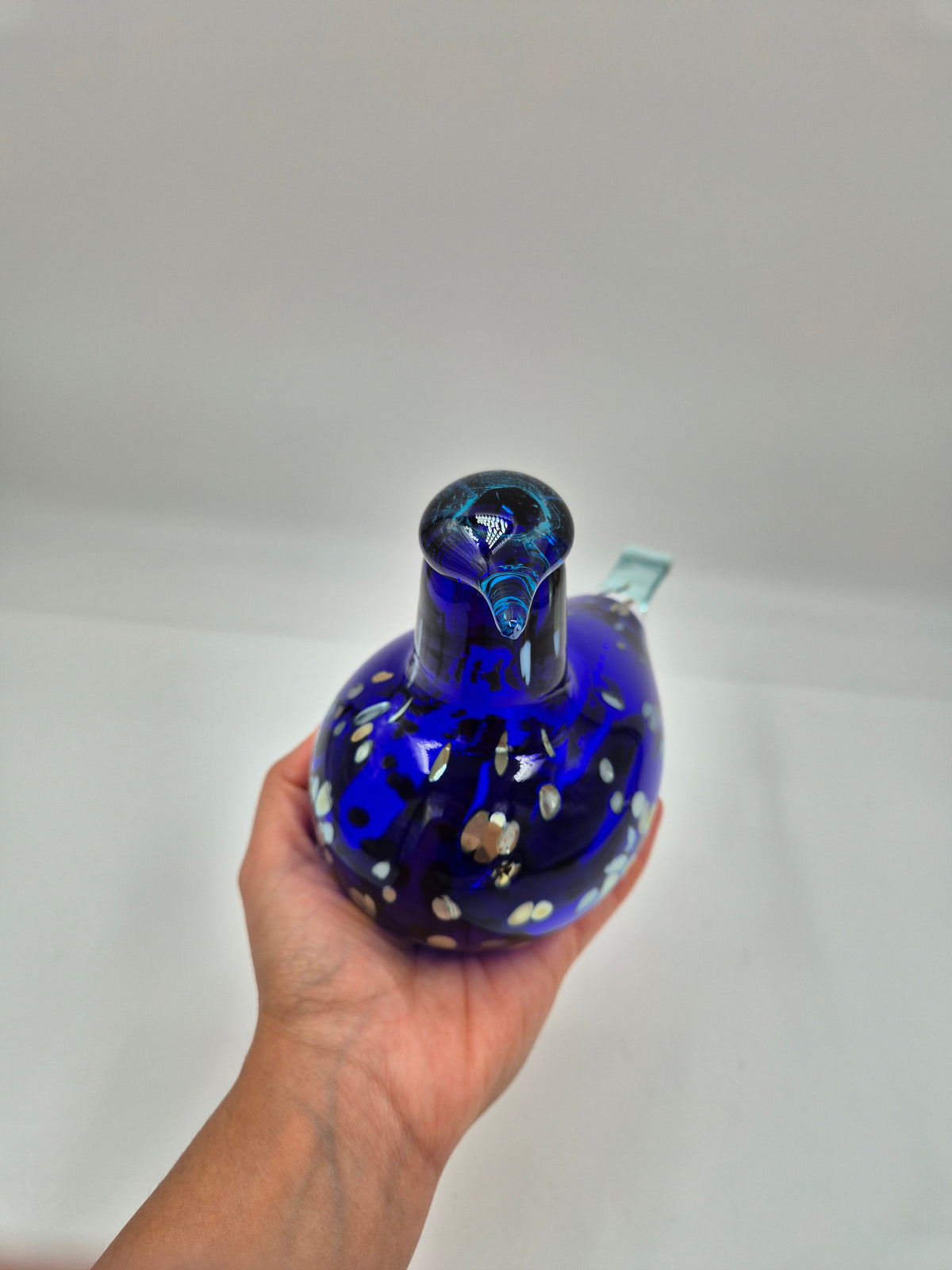 Oiva Toikka Sinikki Glass Bird, Nuutajärvi Iittala, Vantaa Special Edition 2002