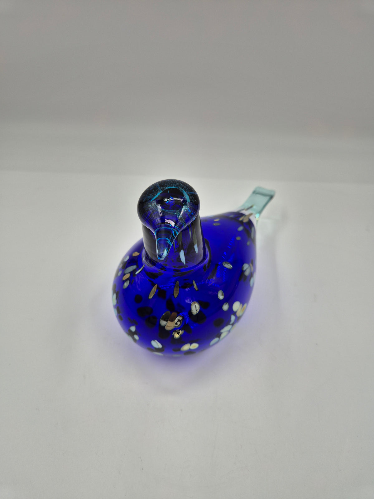 Oiva Toikka Sinikki Glass Bird, Nuutajärvi Iittala, Vantaa Special Edition 2002