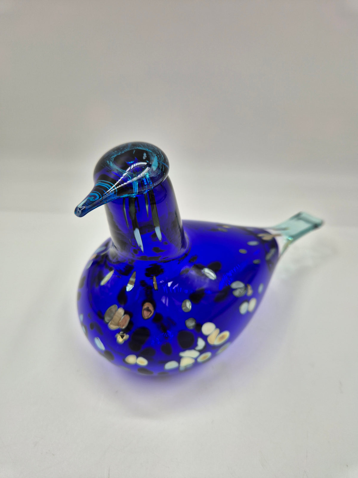 Oiva Toikka Sinikki Glass Bird, Nuutajärvi Iittala, Vantaa Special Edition 2002