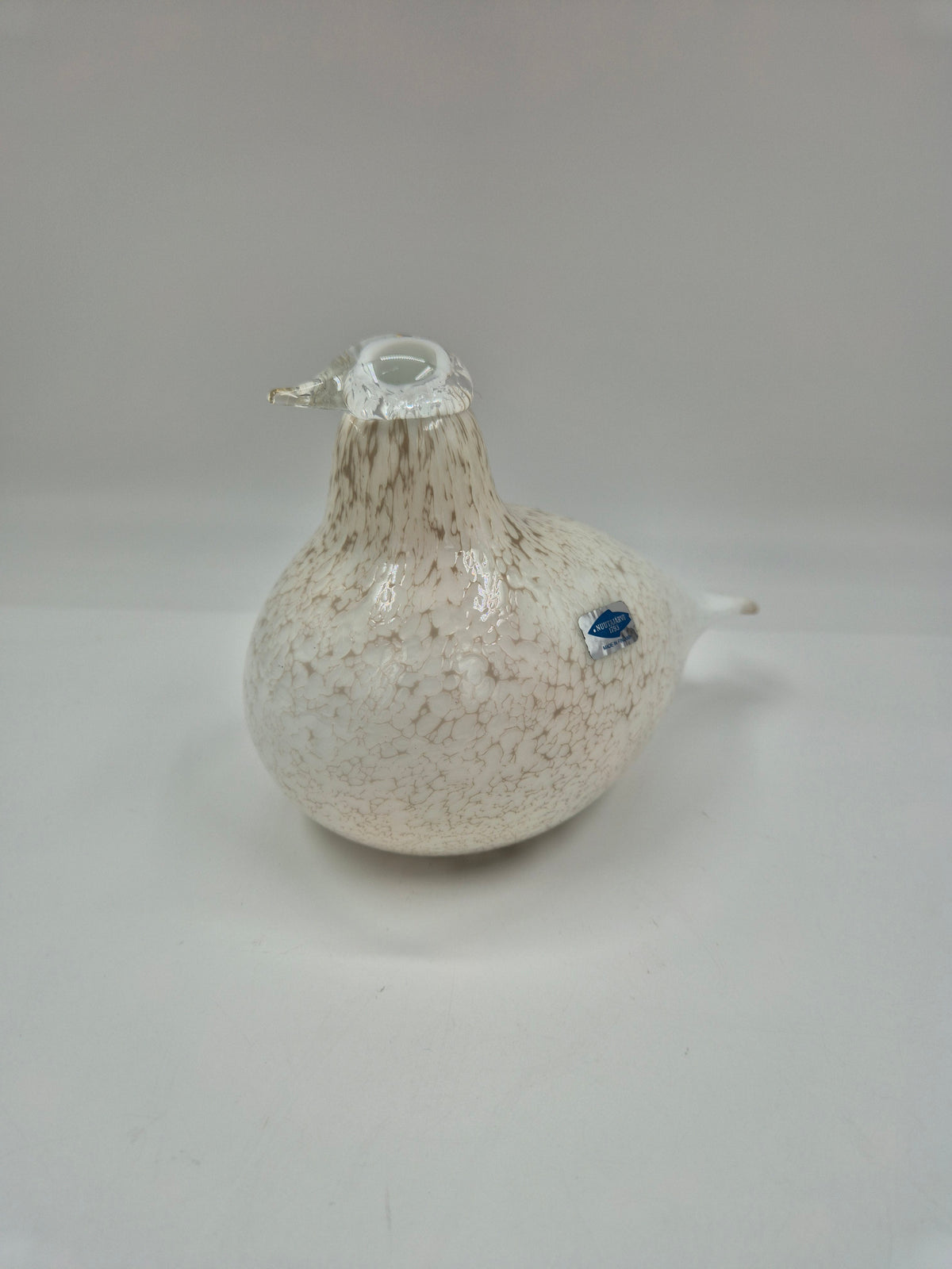 Oiva Toikka Riekko Glass Bird, Nuutajärvi Finland, Signed Finnish Design