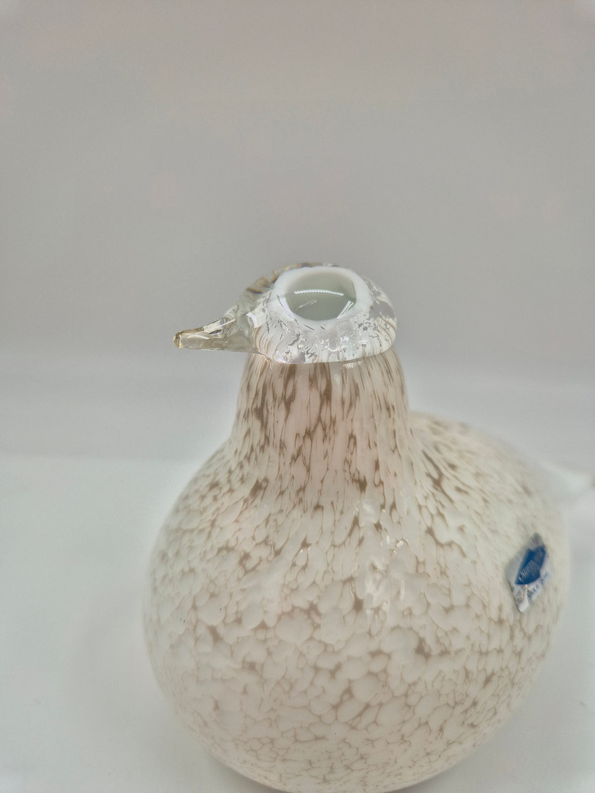 Oiva Toikka Riekko Glass Bird, Nuutajärvi Finland, Signed Finnish Design
