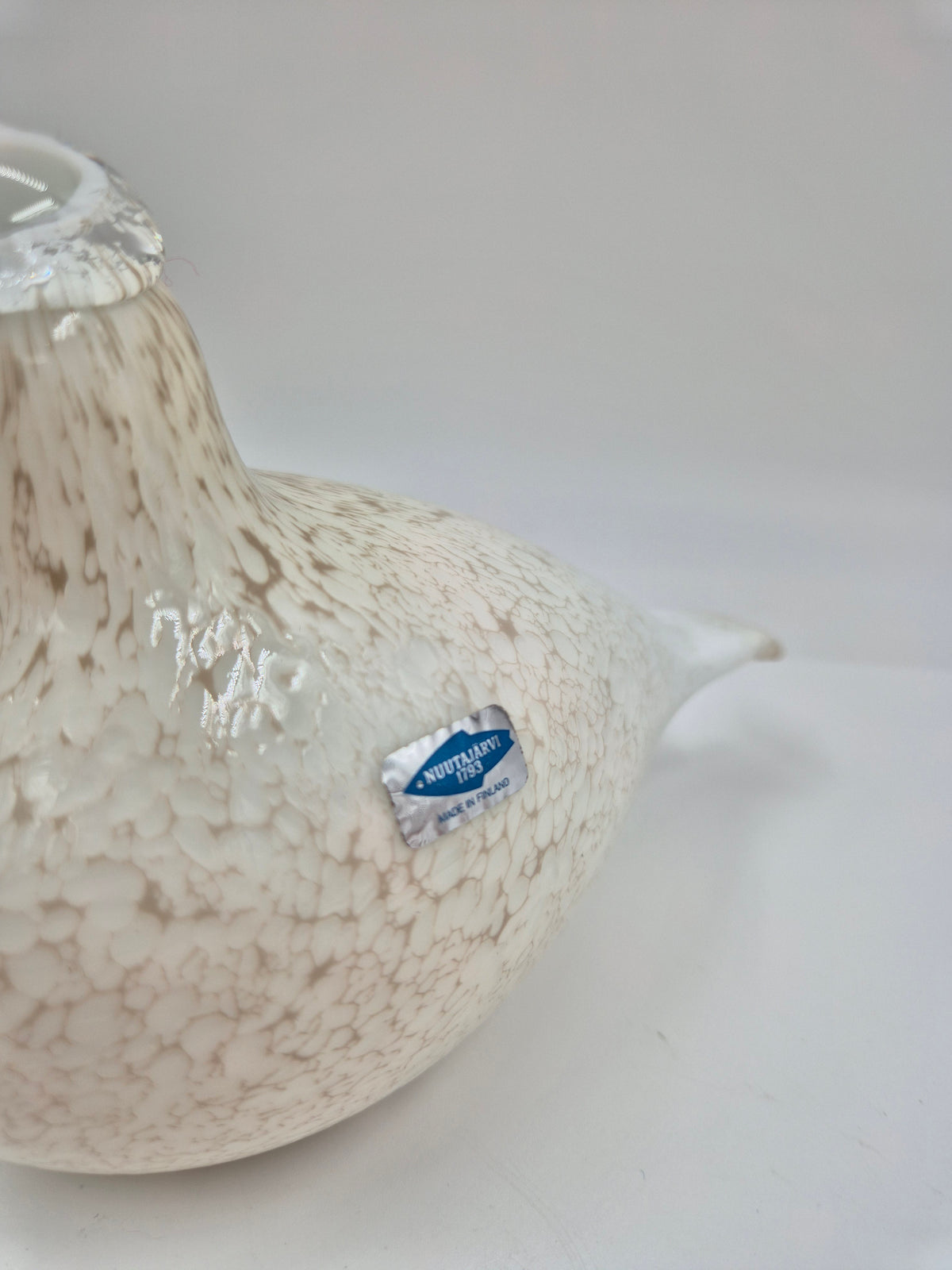 Oiva Toikka Riekko Glass Bird, Nuutajärvi Finland, Signed Finnish Design