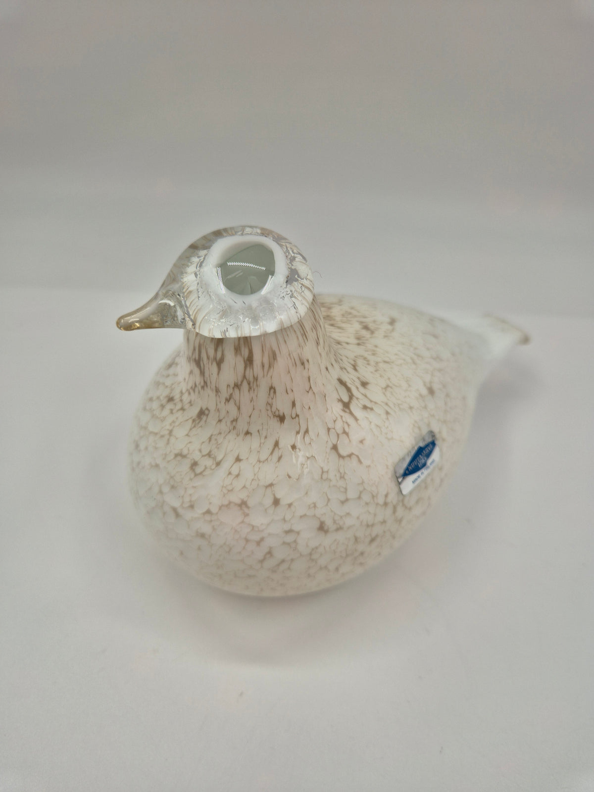 Oiva Toikka Riekko Glass Bird, Nuutajärvi Finland, Signed Finnish Design