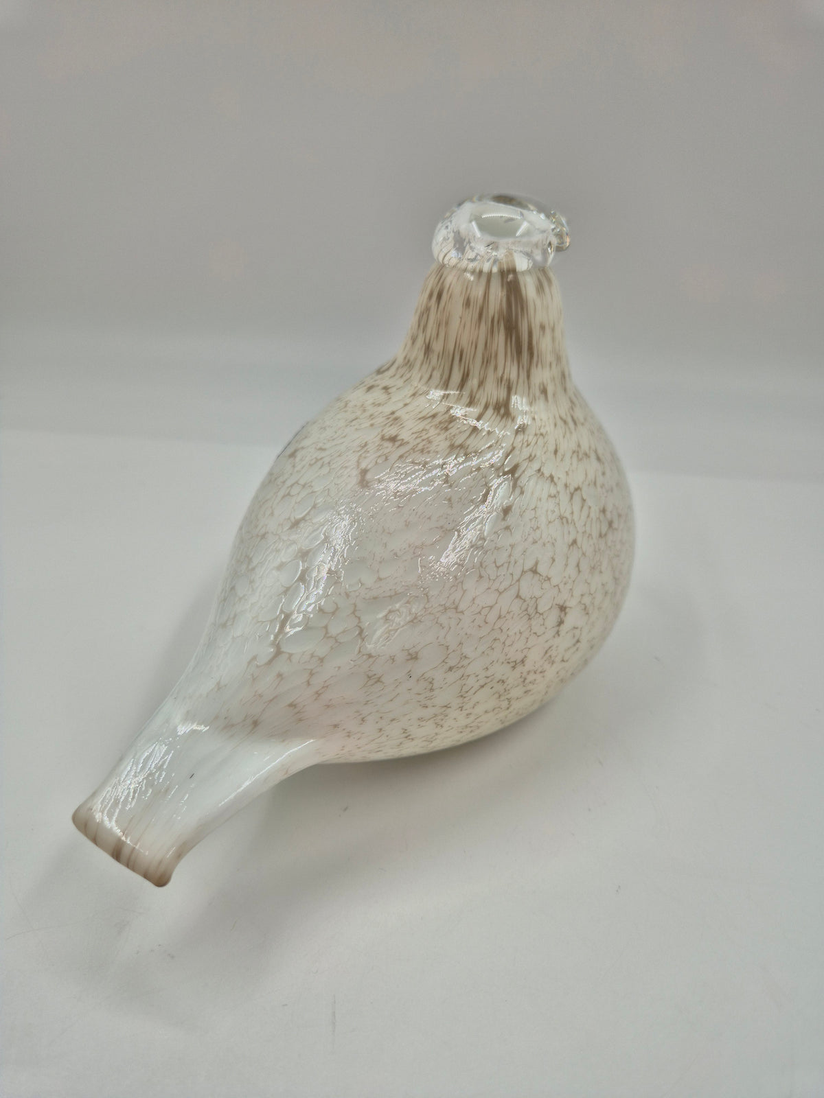 Oiva Toikka Riekko Glass Bird, Nuutajärvi Finland, Signed Finnish Design