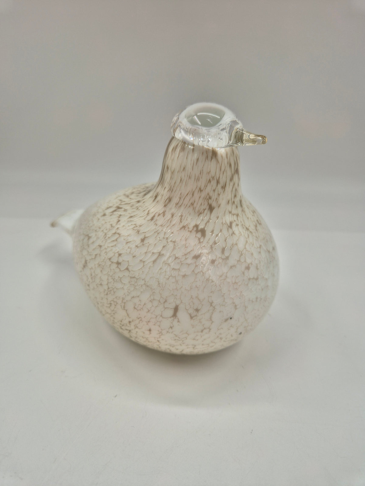 Oiva Toikka Riekko Glass Bird, Nuutajärvi Finland, Signed Finnish Design