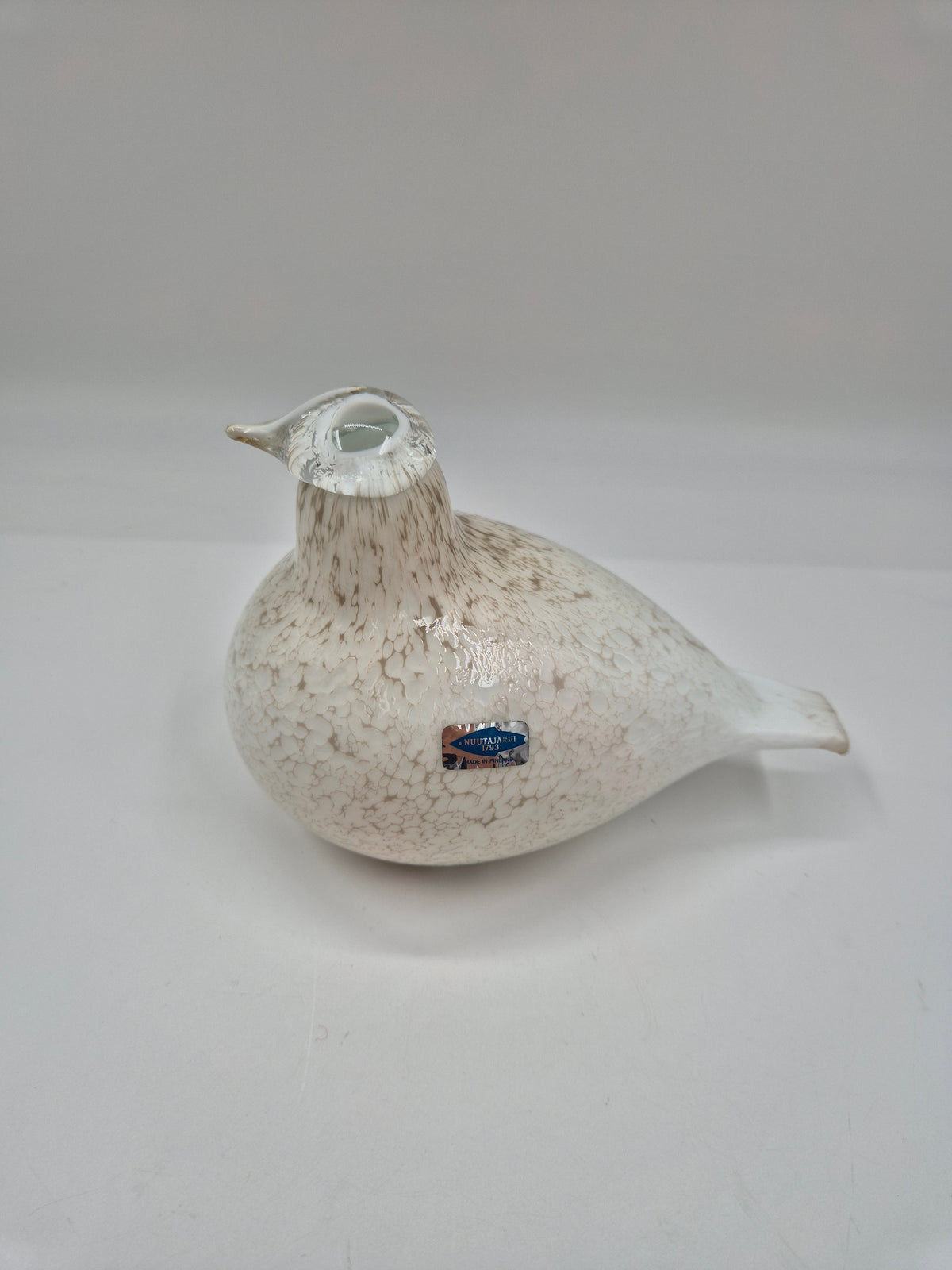 Oiva Toikka Riekko Glass Bird, Nuutajärvi Finland, Signed Finnish Design