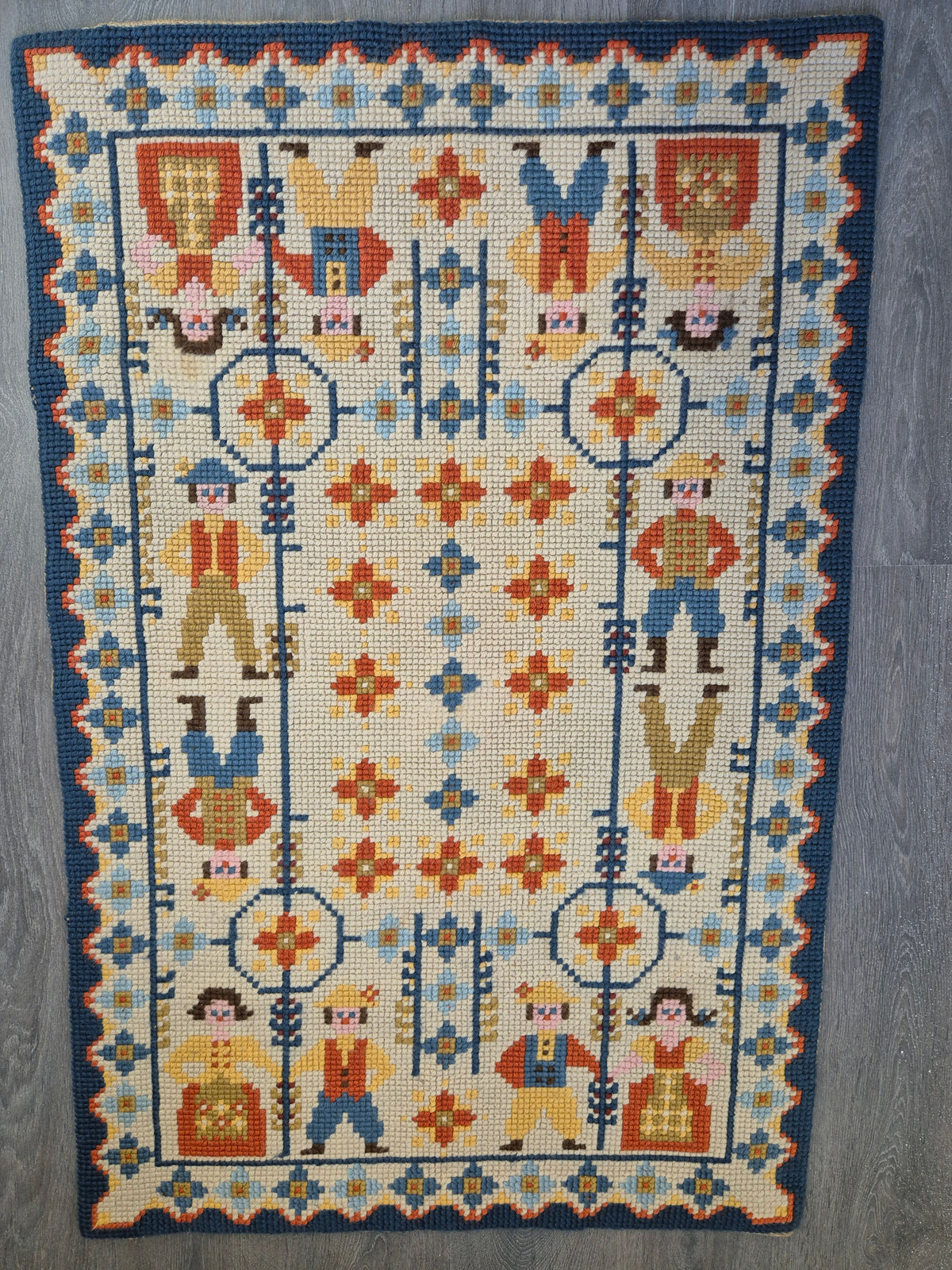 Swedish Folk Art Wall Hanging, Tvistöm Seinävaate