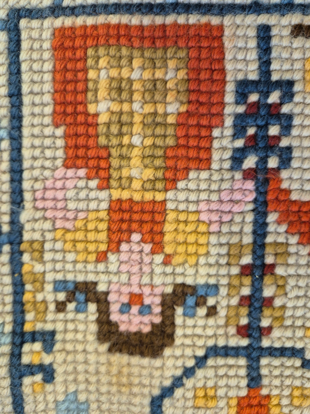 Swedish Folk Art Wall Hanging, Tvistöm Seinävaate