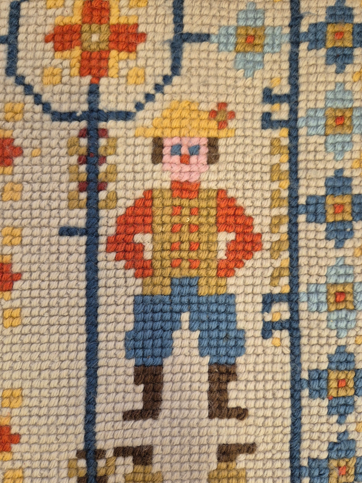 Swedish Folk Art Wall Hanging, Tvistöm Seinävaate