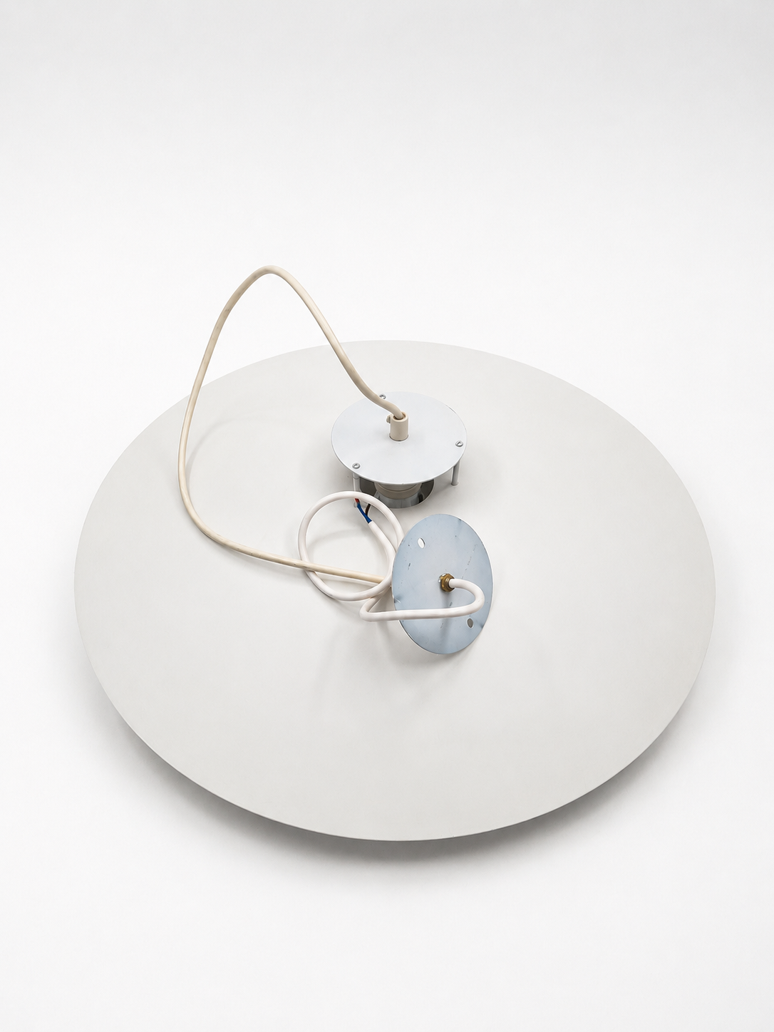 Artek JL341 Pendant Lamp, Juha Leiviskä White Brass Ceiling Light, Finnish Vintage Design, 1969 Scandinavian Lighting