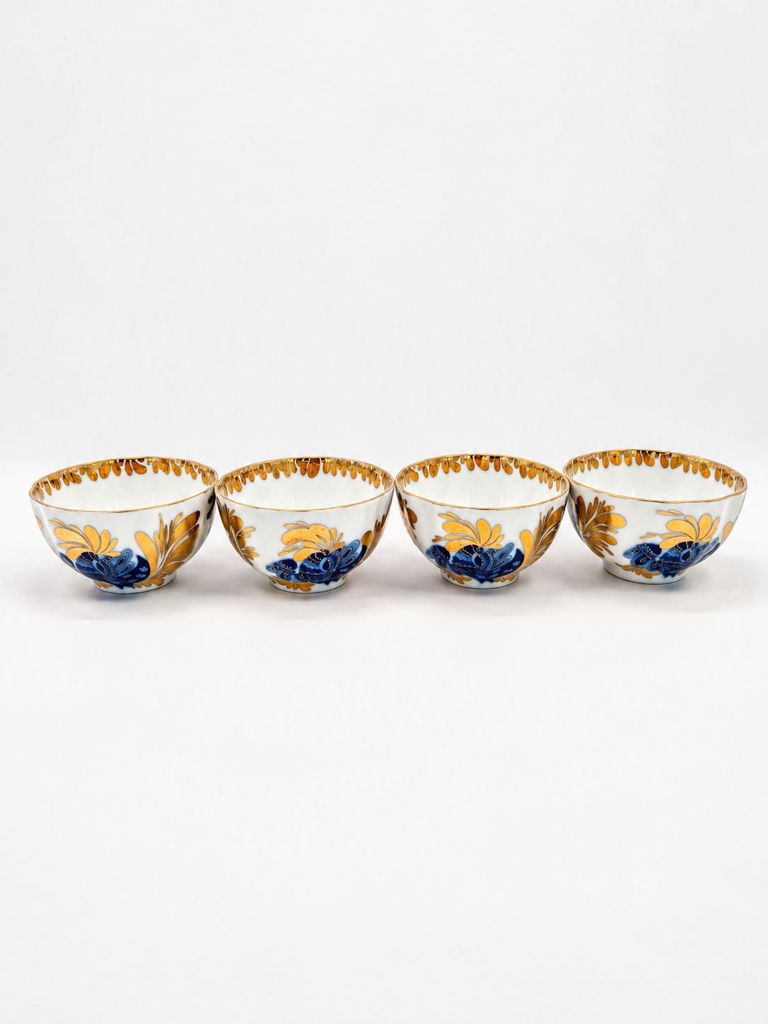 Set of 4 Vintage Lomonosov LFZ Tea Cup & Saucer