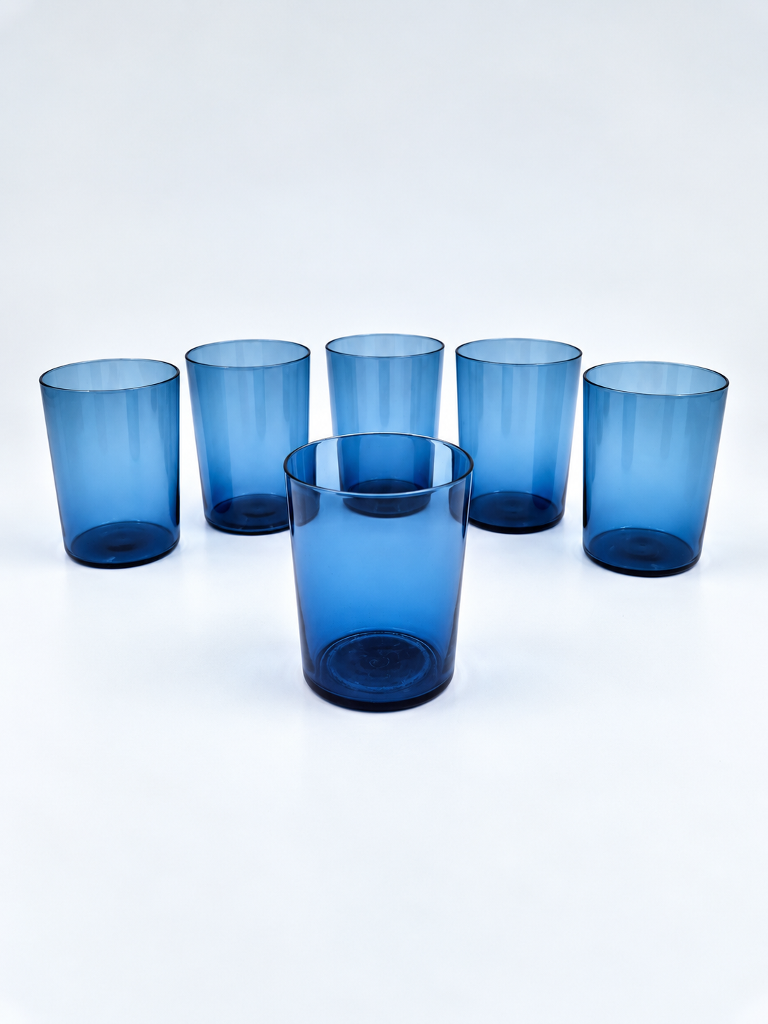 Timo Sarpaneva Iittala I-Lasi i-114 6 kpl, Siniset Vintage Juomalasit 15 cl, Finnish Design 1950s–60s