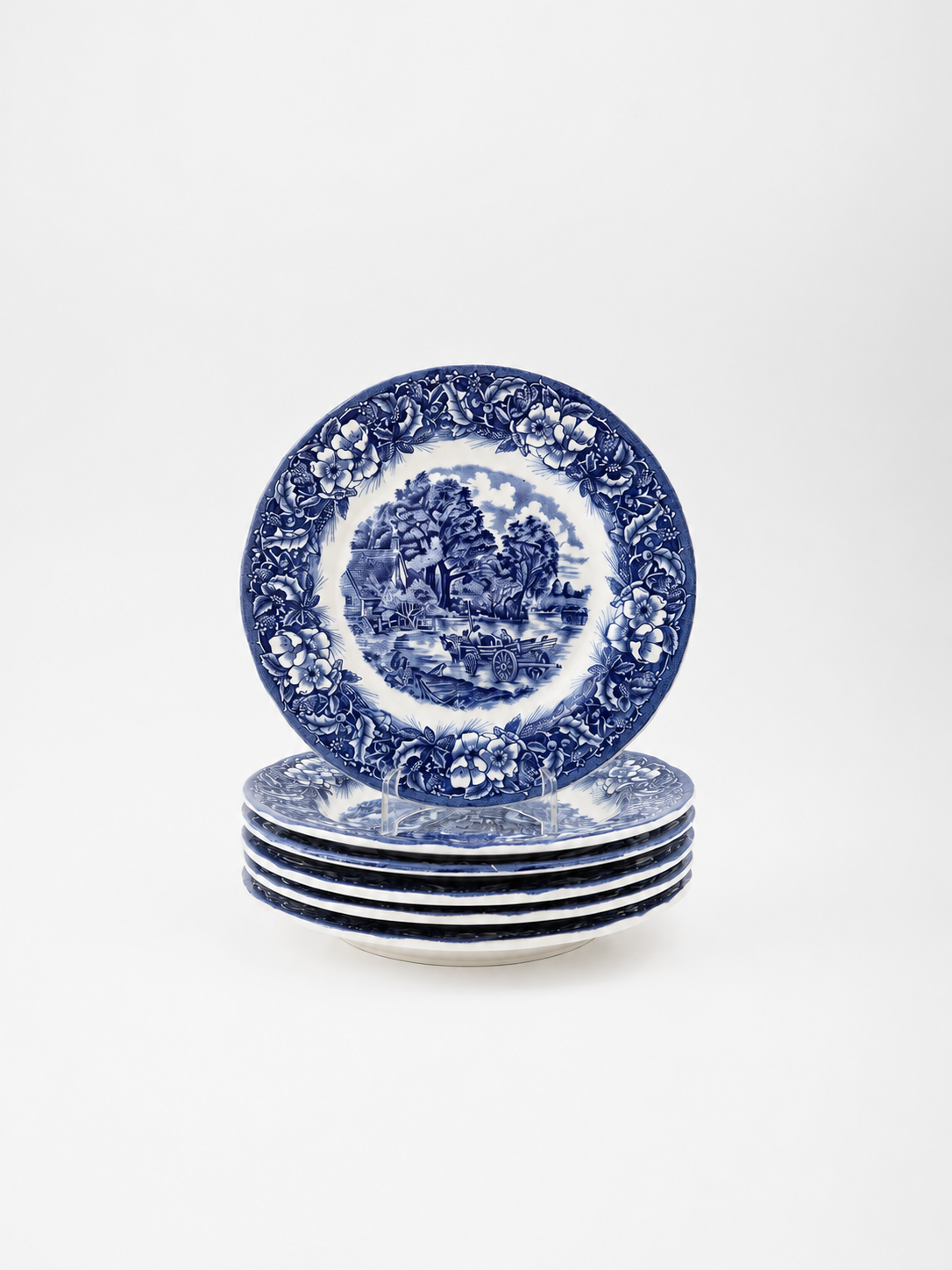 Set of 6 Ceramica Quadrifoglio Soup Plates