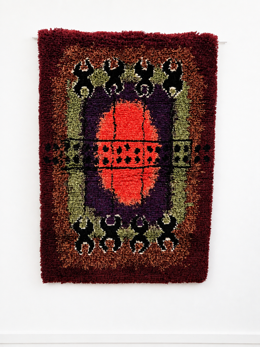 Vintage Finnish Wall Rug by Hannamaija Teisko – Scandinavian Textile Art