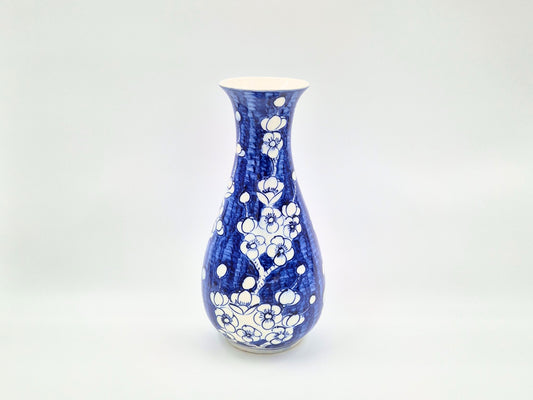 Vintage Chinese-Style Vase – Blue and White Porcelain H31cm Ø15cm