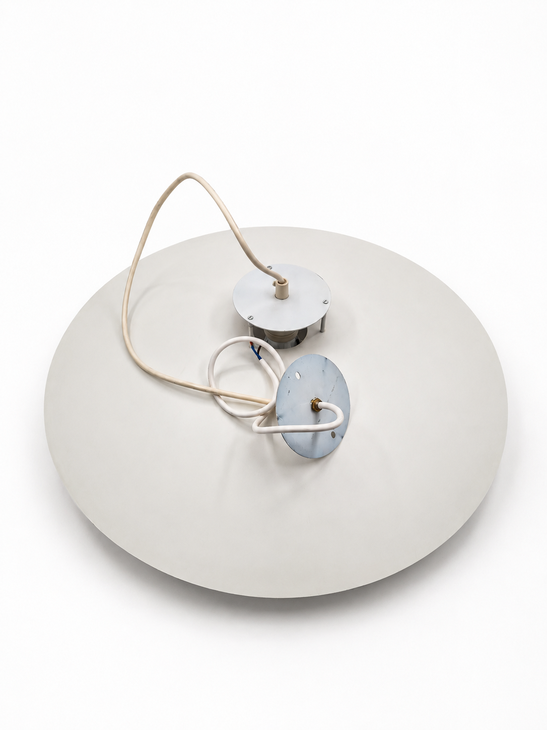 Artek JL341 Pendant Lamp, Juha Leiviskä White Brass Ceiling Light, Finnish Vintage Design, 1969 Scandinavian Lighting