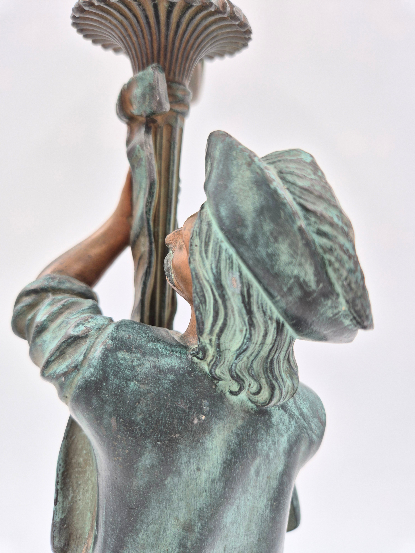 Antique 5-Arm Figural Candelabra – Bronze Style – Sculptural – 48.5 cm – Patinated