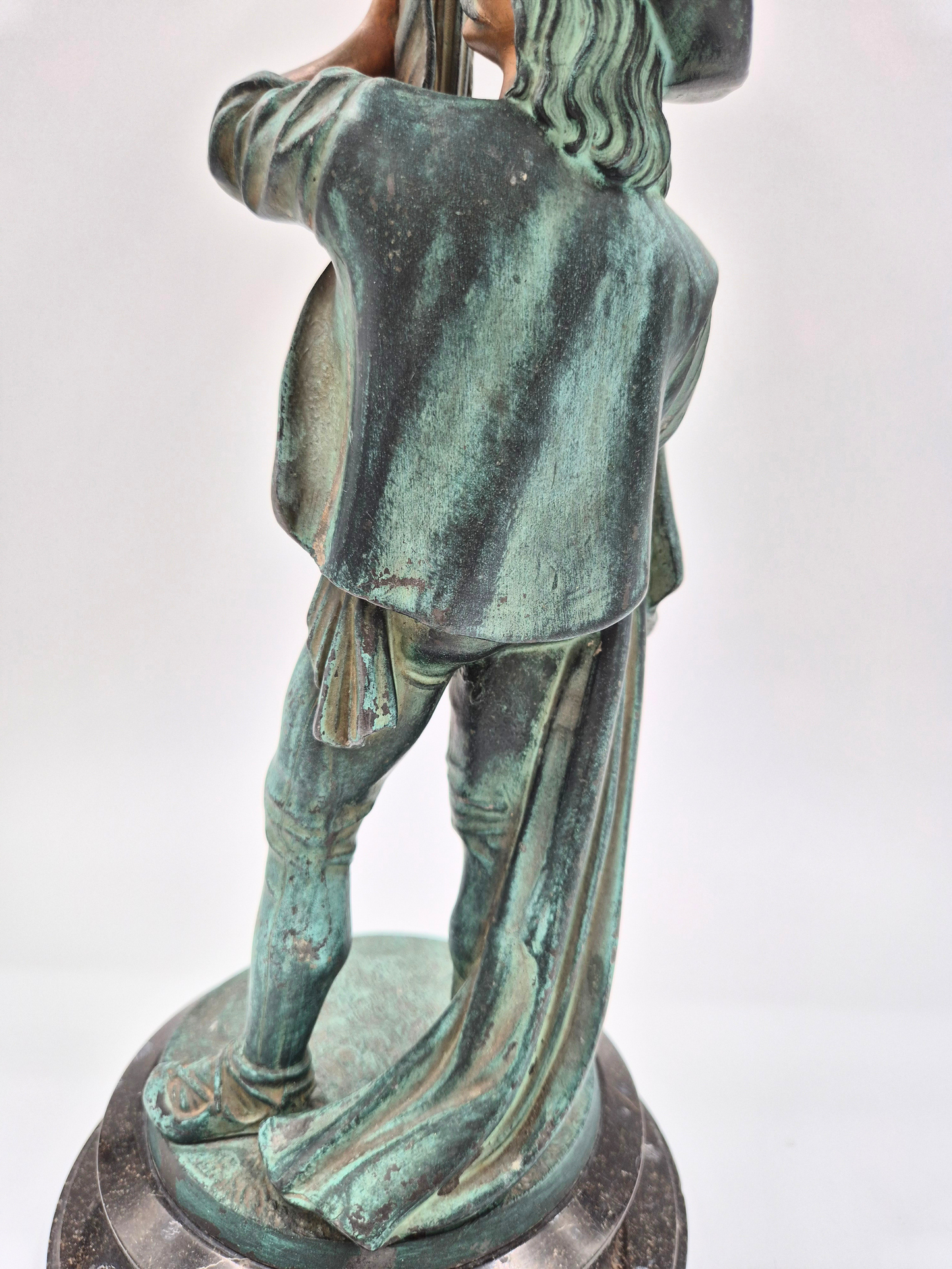 Antique 5-Arm Figural Candelabra – Bronze Style – Sculptural – 48.5 cm – Patinated