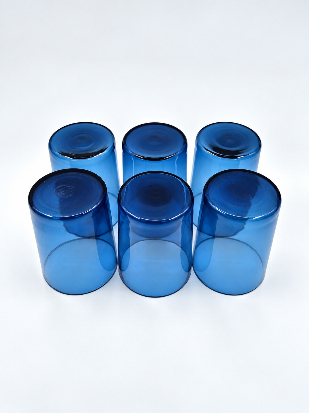 Timo Sarpaneva Iittala I-Lasi i-114 6 kpl, Siniset Vintage Juomalasit 15 cl, Finnish Design 1950s–60s