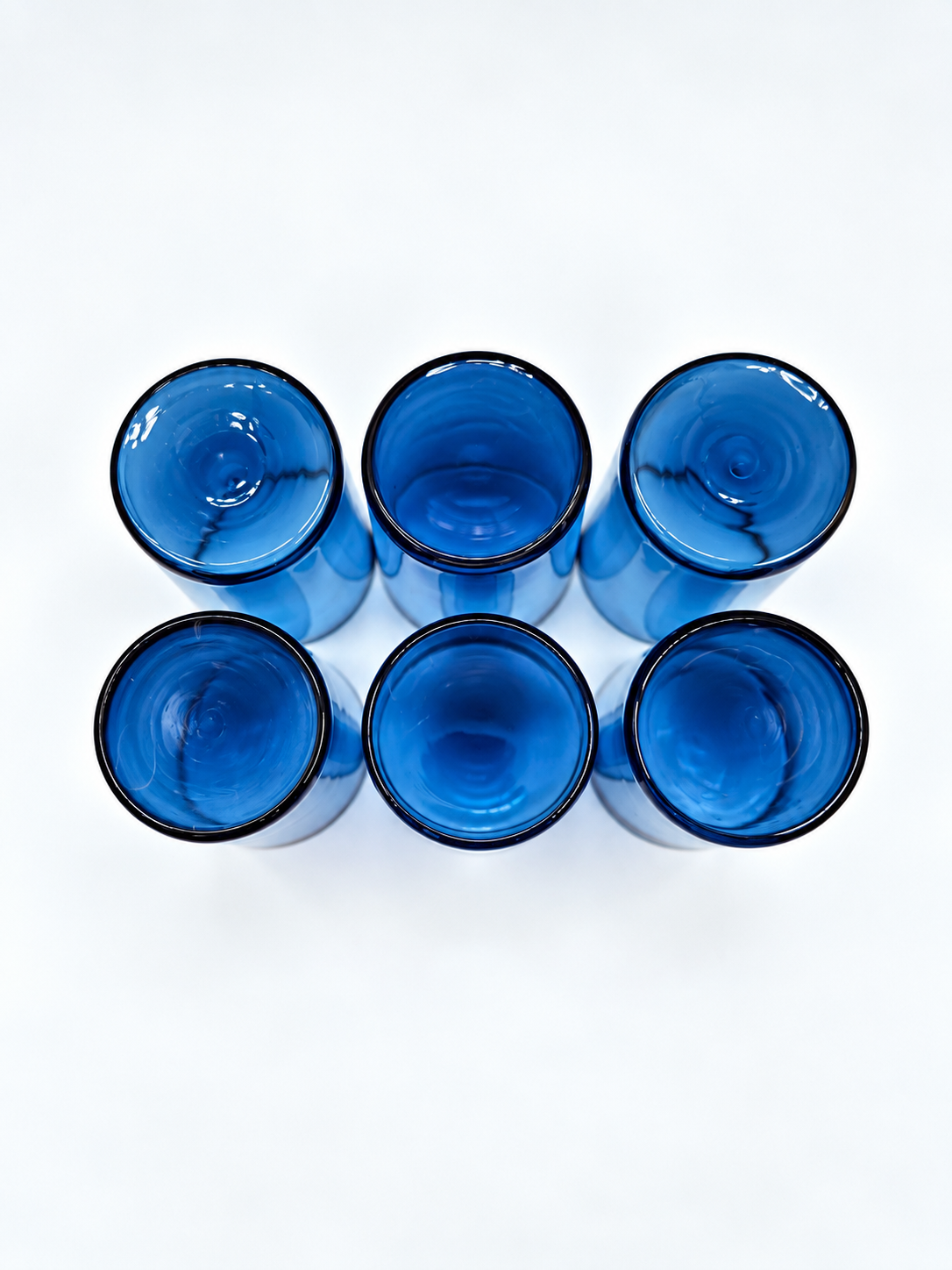 Timo Sarpaneva Iittala I-Lasi i-114 6 kpl, Siniset Vintage Juomalasit 15 cl, Finnish Design 1950s–60s