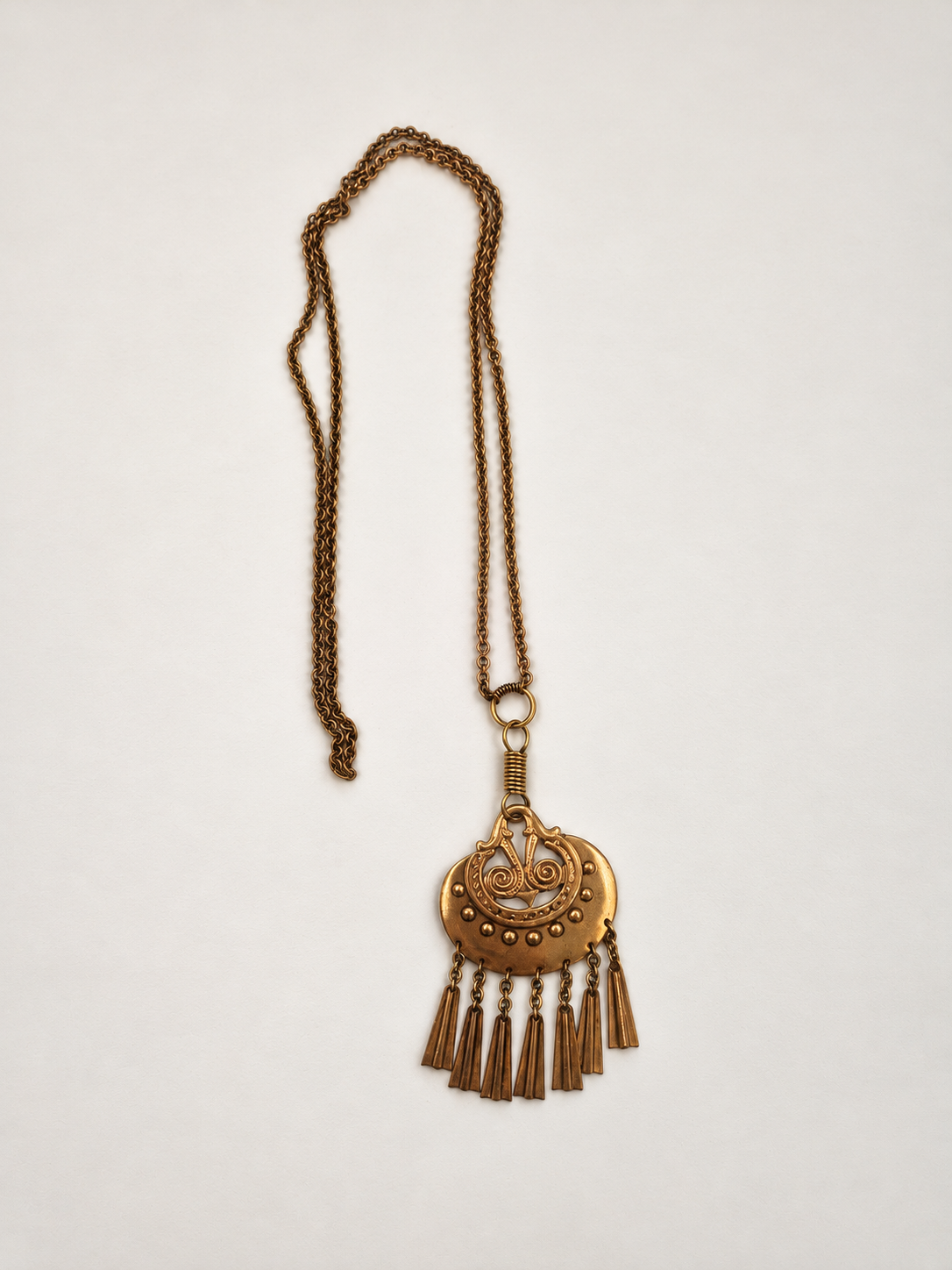 Vintage Kalevala Kuutar Bronze Necklace, Germund Paaer Finnish Designer Jewellery