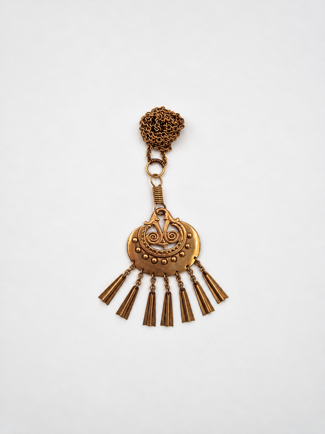 Vintage Kalevala Kuutar Bronze Necklace, Germund Paaer Finnish Designer Jewellery