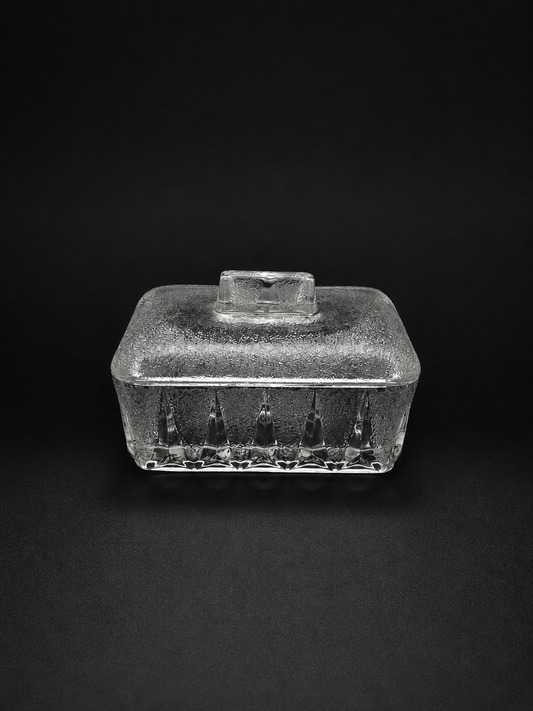 1950 Vintage English Butter Dish with Lid