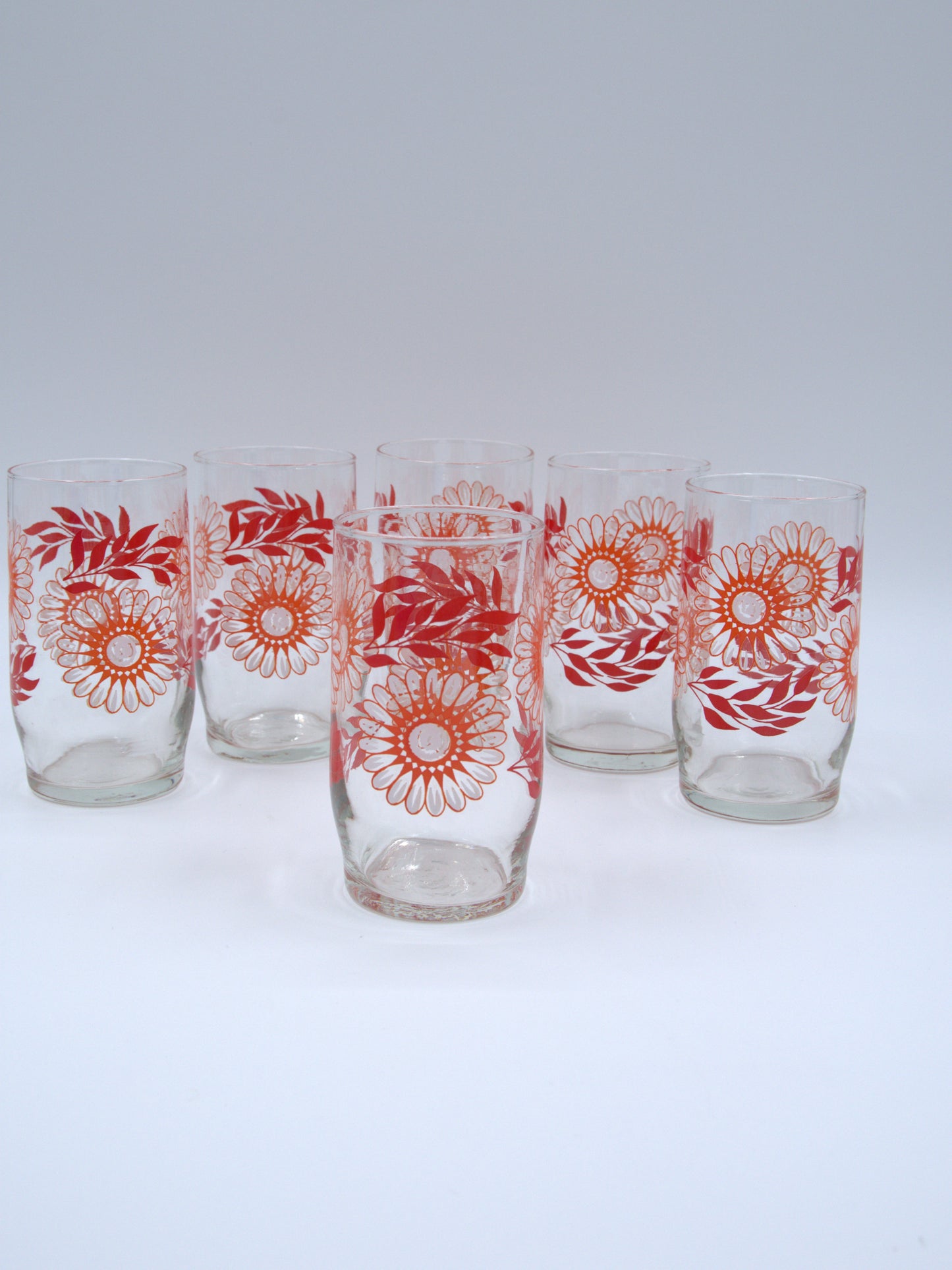 Se of Six Retro Drinking Glass