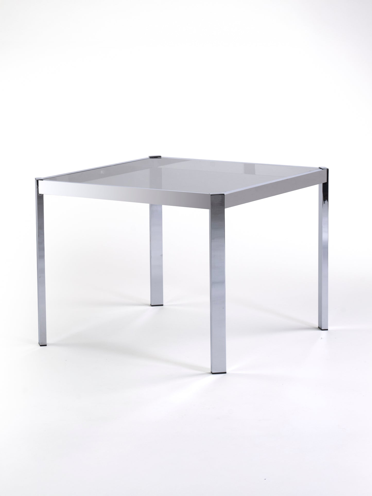 Vintage Mid-Century Modern Chrome & Glass Coffee Table