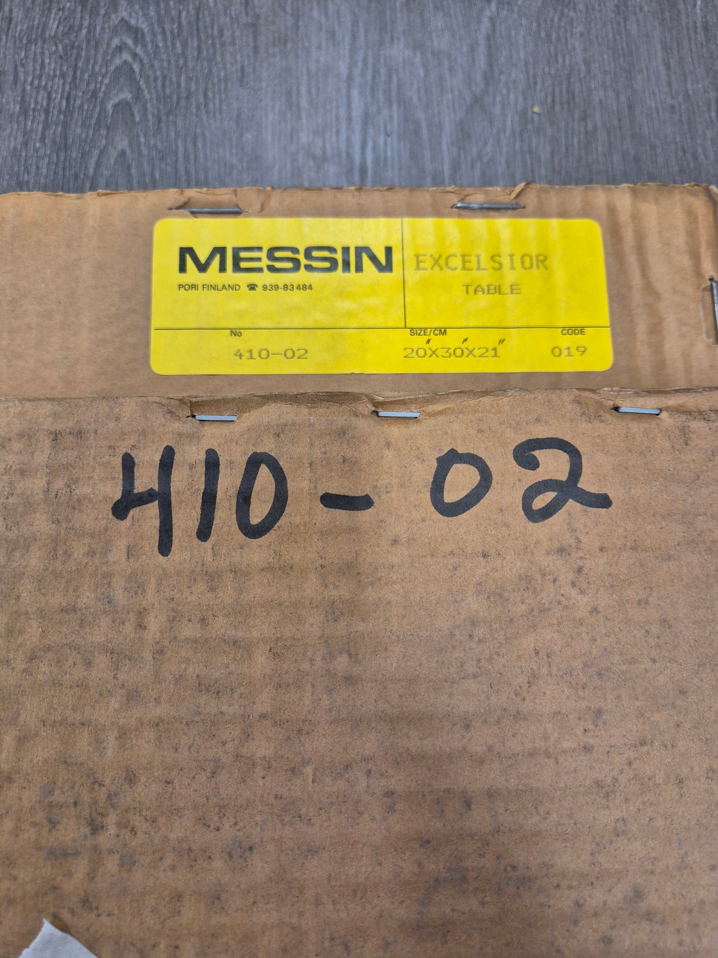 Vintage Finnish Glass & Brass Coffee Table – Messin Oy Unused, Original Factory Packaging – c. 1970s