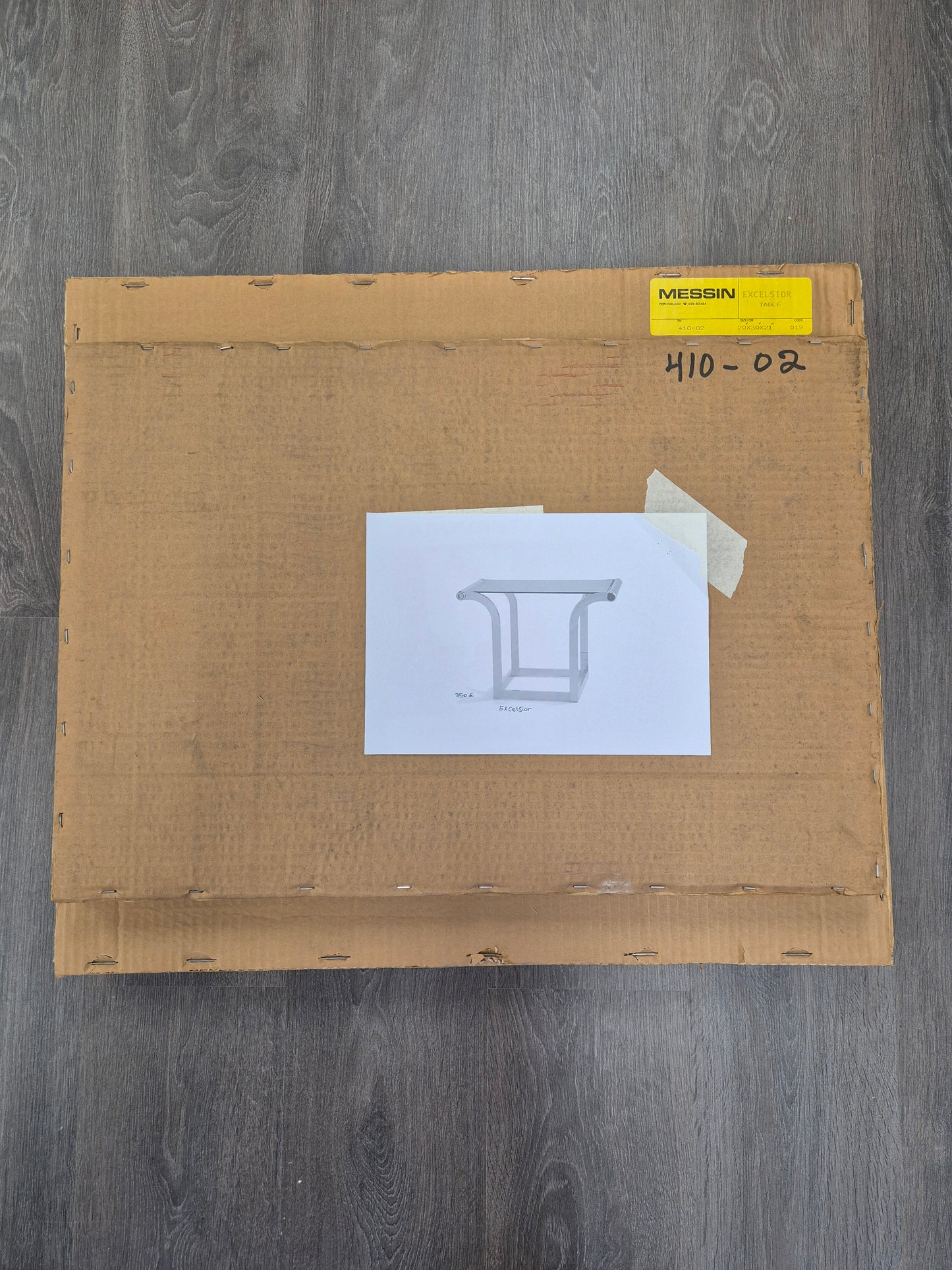 Vintage Finnish Glass & Brass Coffee Table – Messin Oy Unused, Original Factory Packaging – c. 1970s