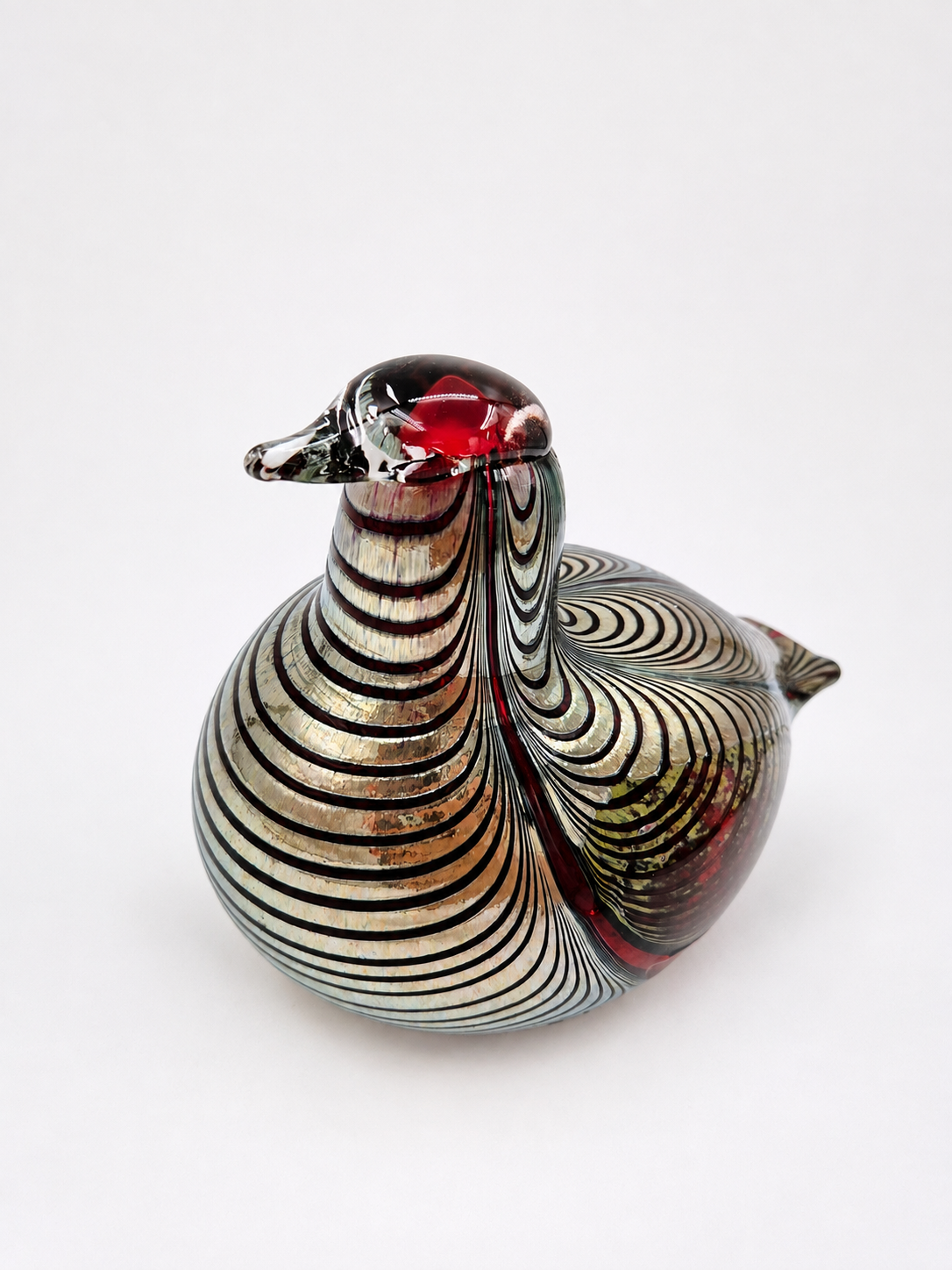 Vintage Nuutajärvi Oiva Toikka "Fasaani" Art Glass Bird | Signed Finnish Glass Sculpture