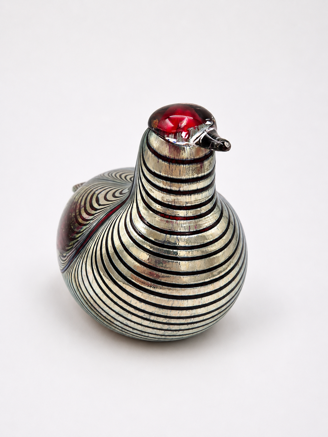 Vintage Nuutajärvi Oiva Toikka "Fasaani" Art Glass Bird | Signed Finnish Glass Sculpture
